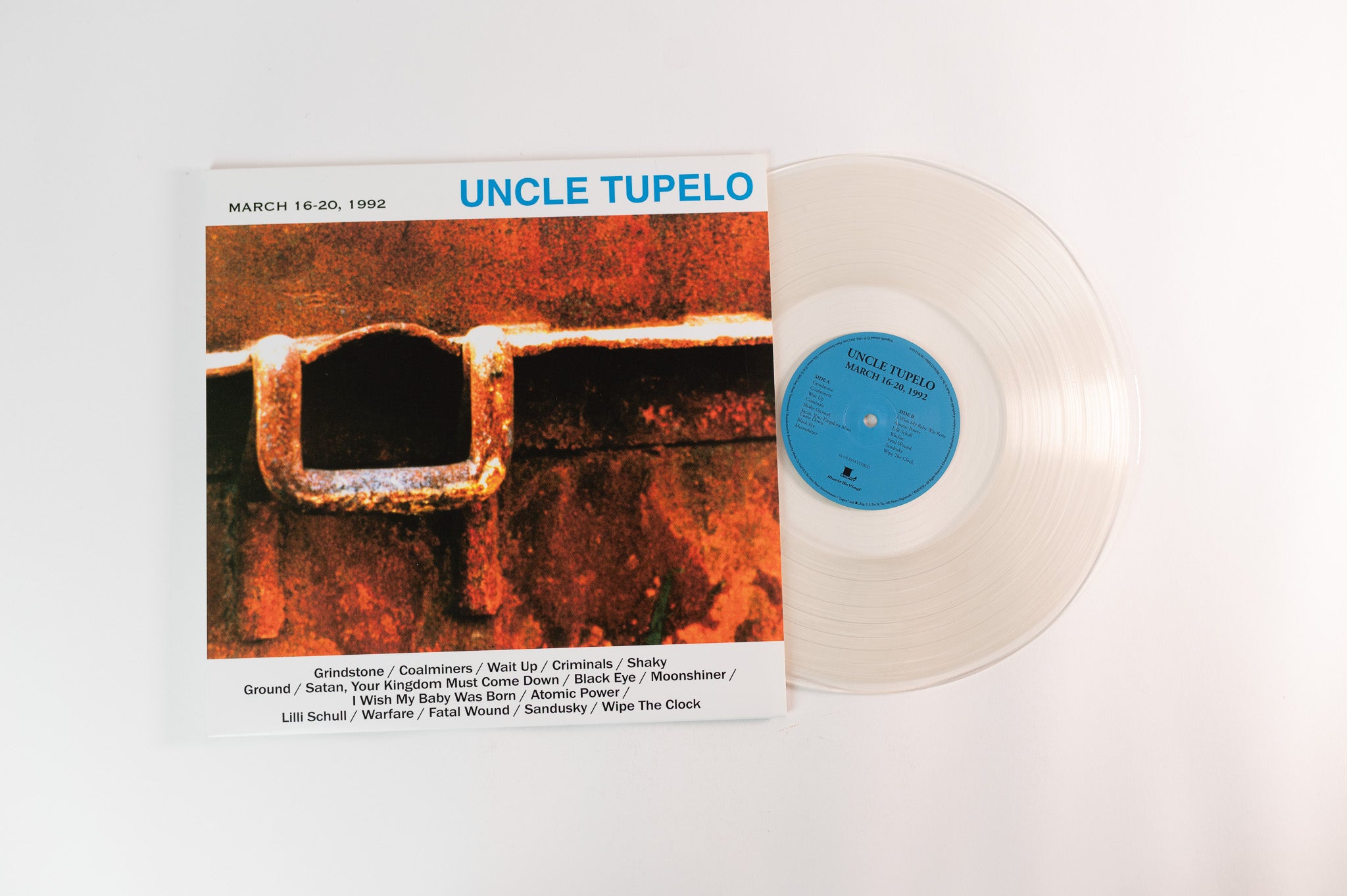 Uncle Tupelo - March 16-20, 1992 on Music on Vinyl Ltd Numbered Clear Vinyl Reissue
