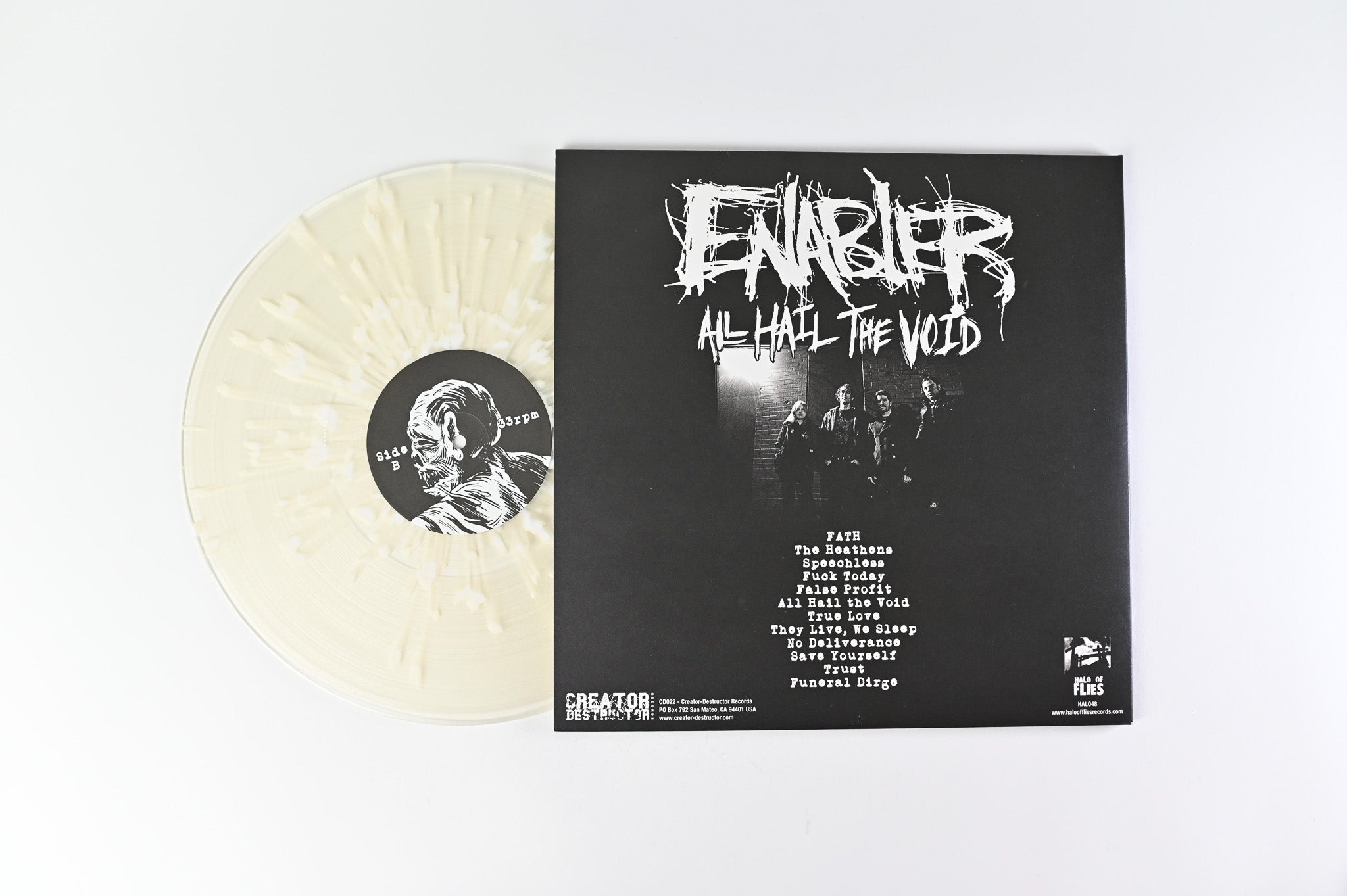 Enabler - All Hail The Void on Halo Of Flies / Creator-Destructor Records - Splatter Vinyl