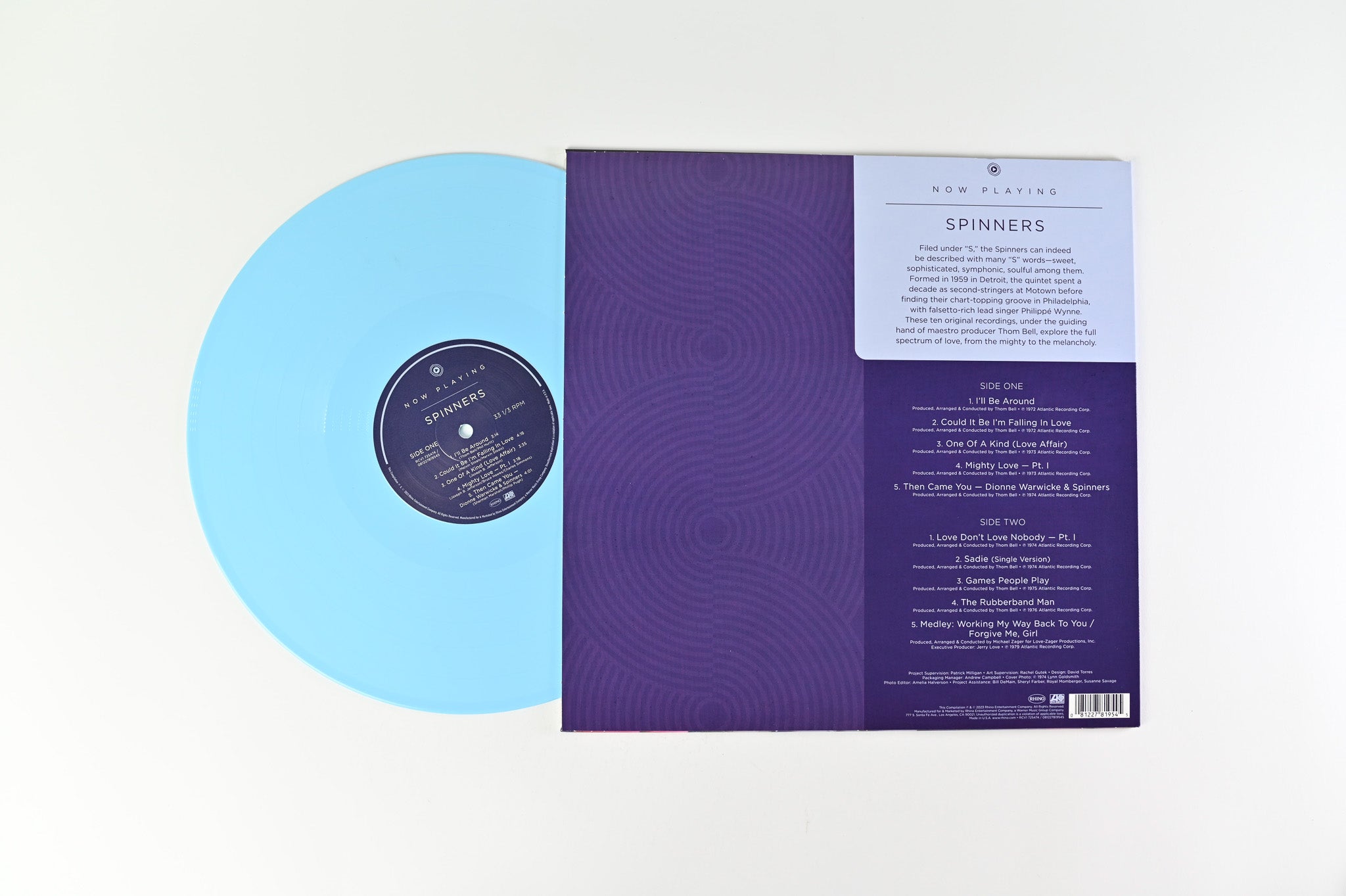 Spinners - Now Playing on Rhino / Atlantic - Blue Vinyl