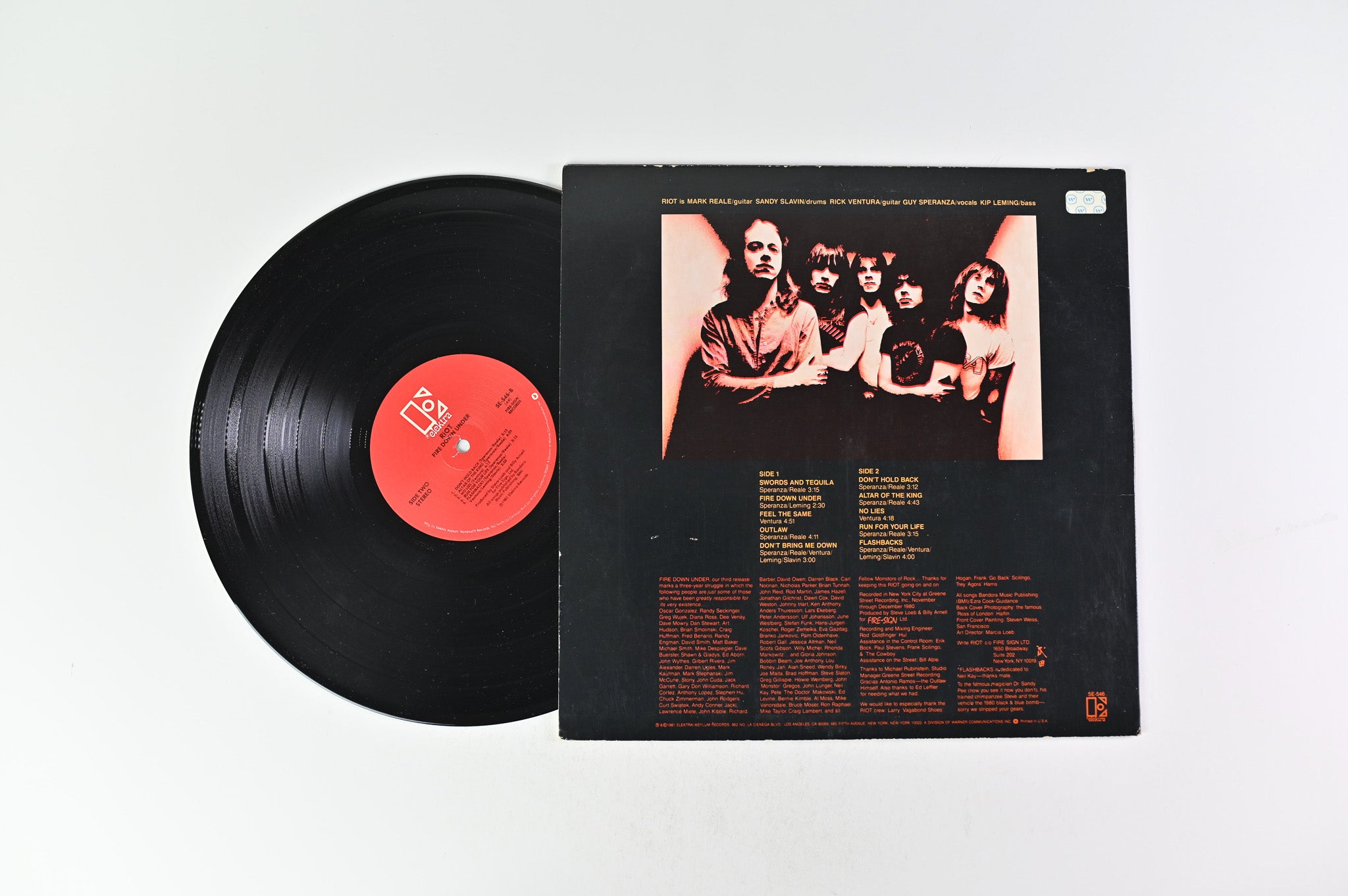 Riot - Fire Down Under on Elektra