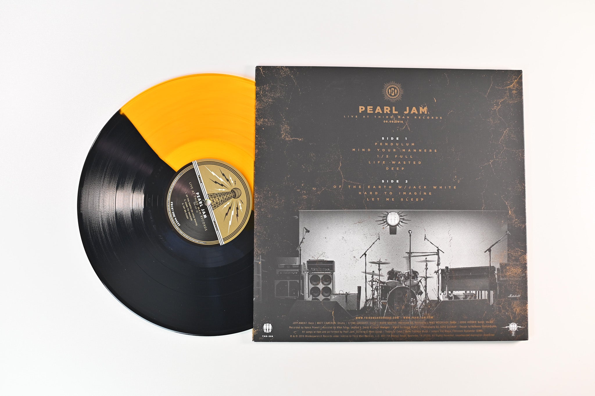 Pearl Jam - Live At Third Man Records on Third Man Vault Series Ltd Gold / Black Split
