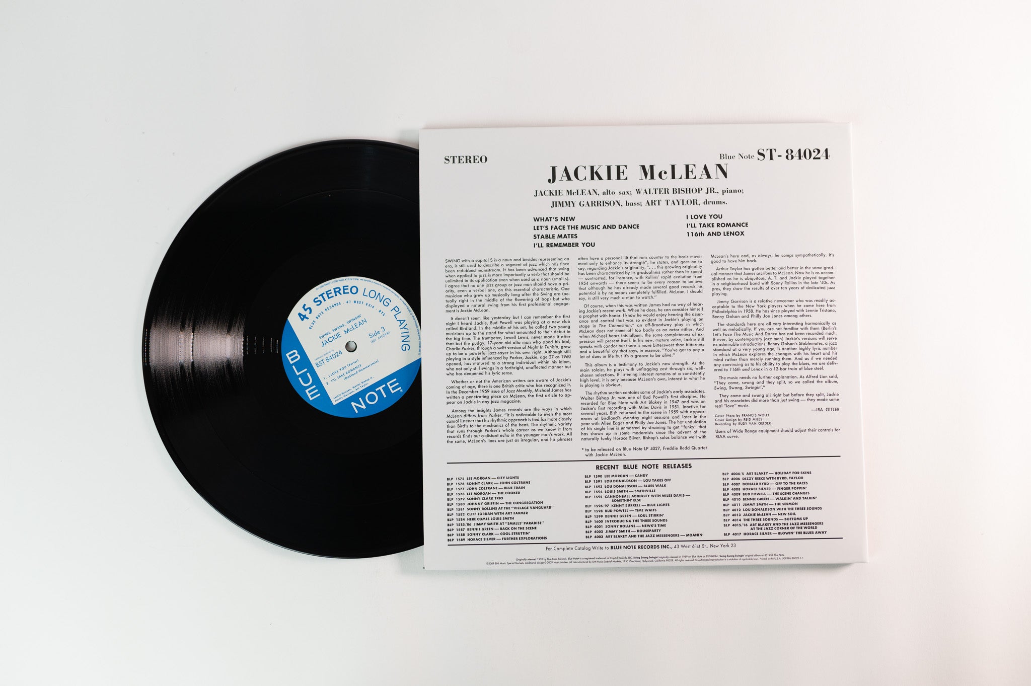 Jackie McLean - Swing, Swang, Swingin' on Blue Note Music Matters Ltd 45 RPM Reissue