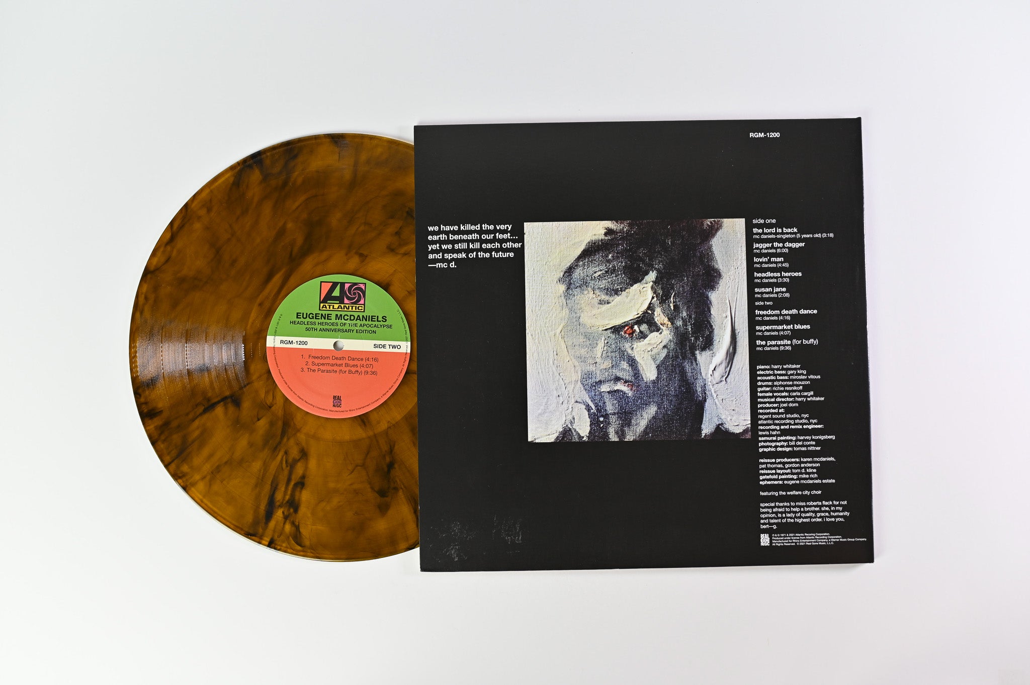 Eugene McDaniels - Headless Heroes Of The Apocalypse on Atlantic Real Gone Ltd Fire Orange Reissue
