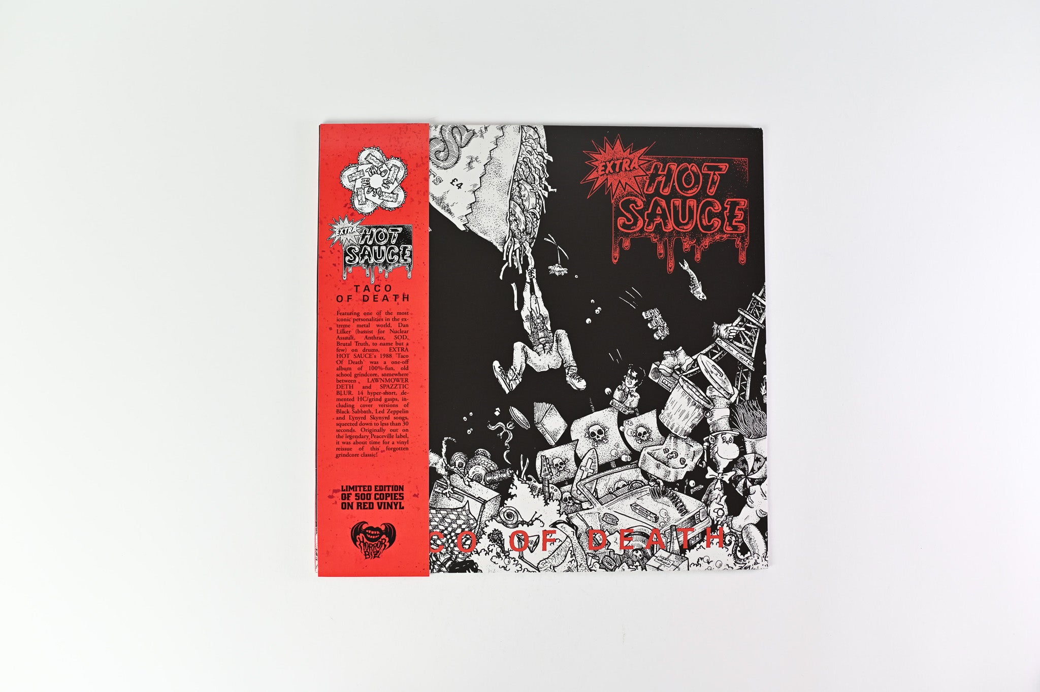 Extra Hot Sauce - Taco Of Death on Horror Biz - Red Vinyl