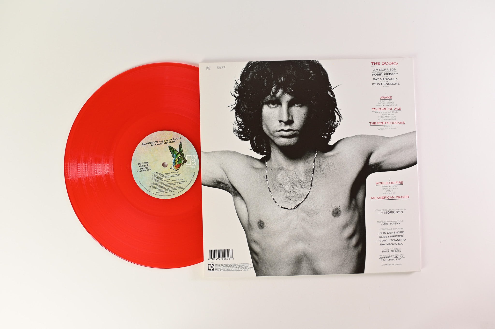 Jim Morrison - An American Prayer on Elektra Ltd Numbered Red Vinyl RSD Reissue