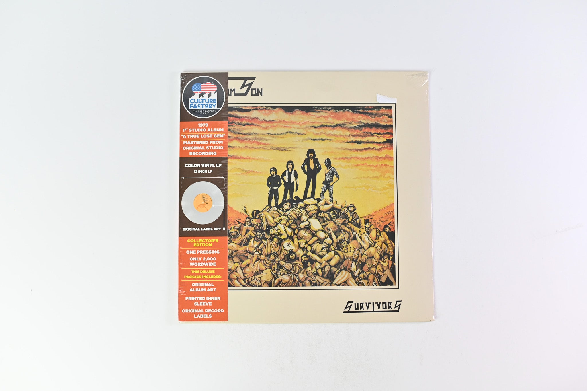 Samson - Survivors on Culture Factory Ltd Clear Vinyl Reissue Sealed