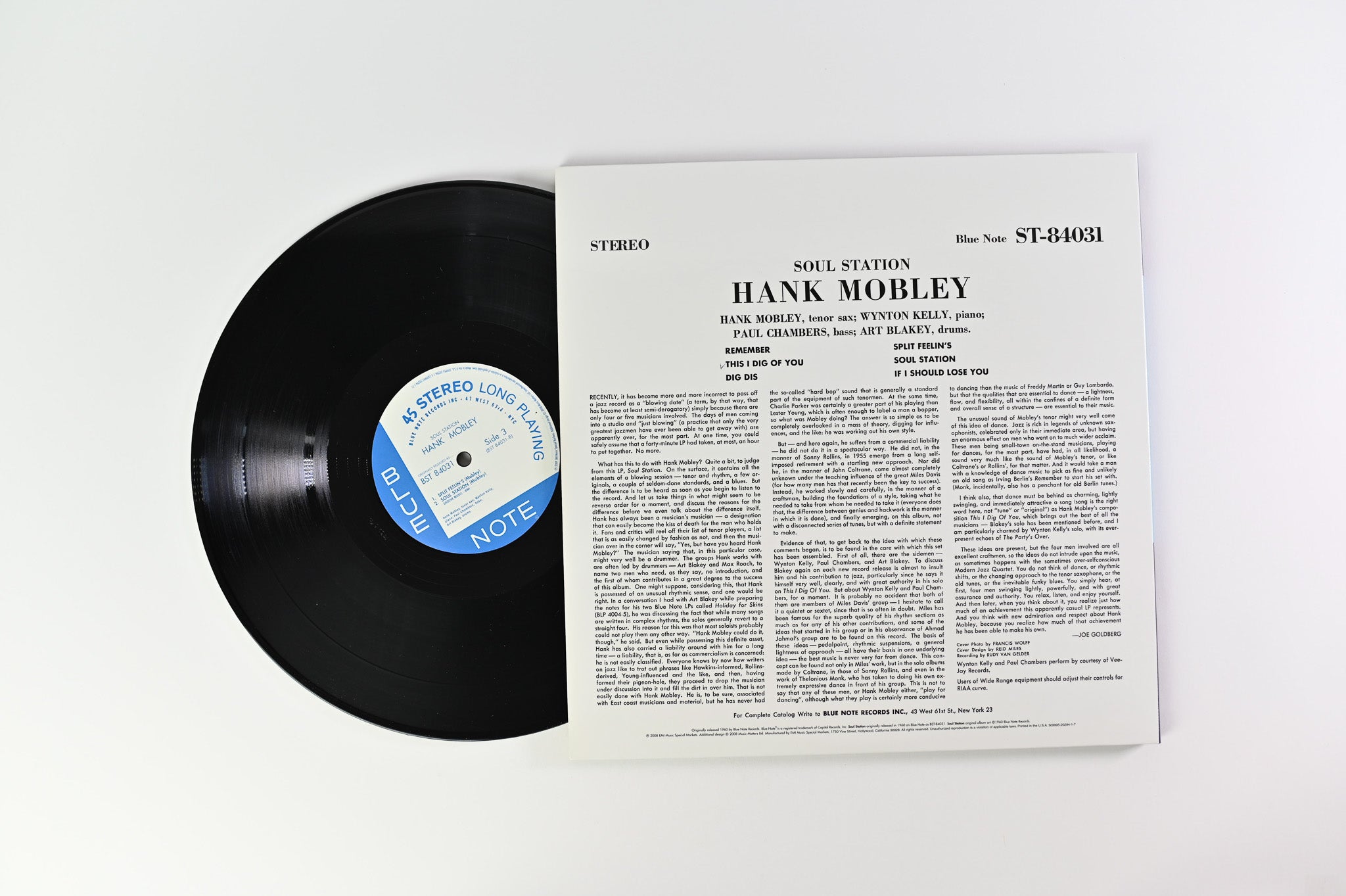 Hank Mobley - Soul Station on Blue Note Music Matters 45 RPM Reissue