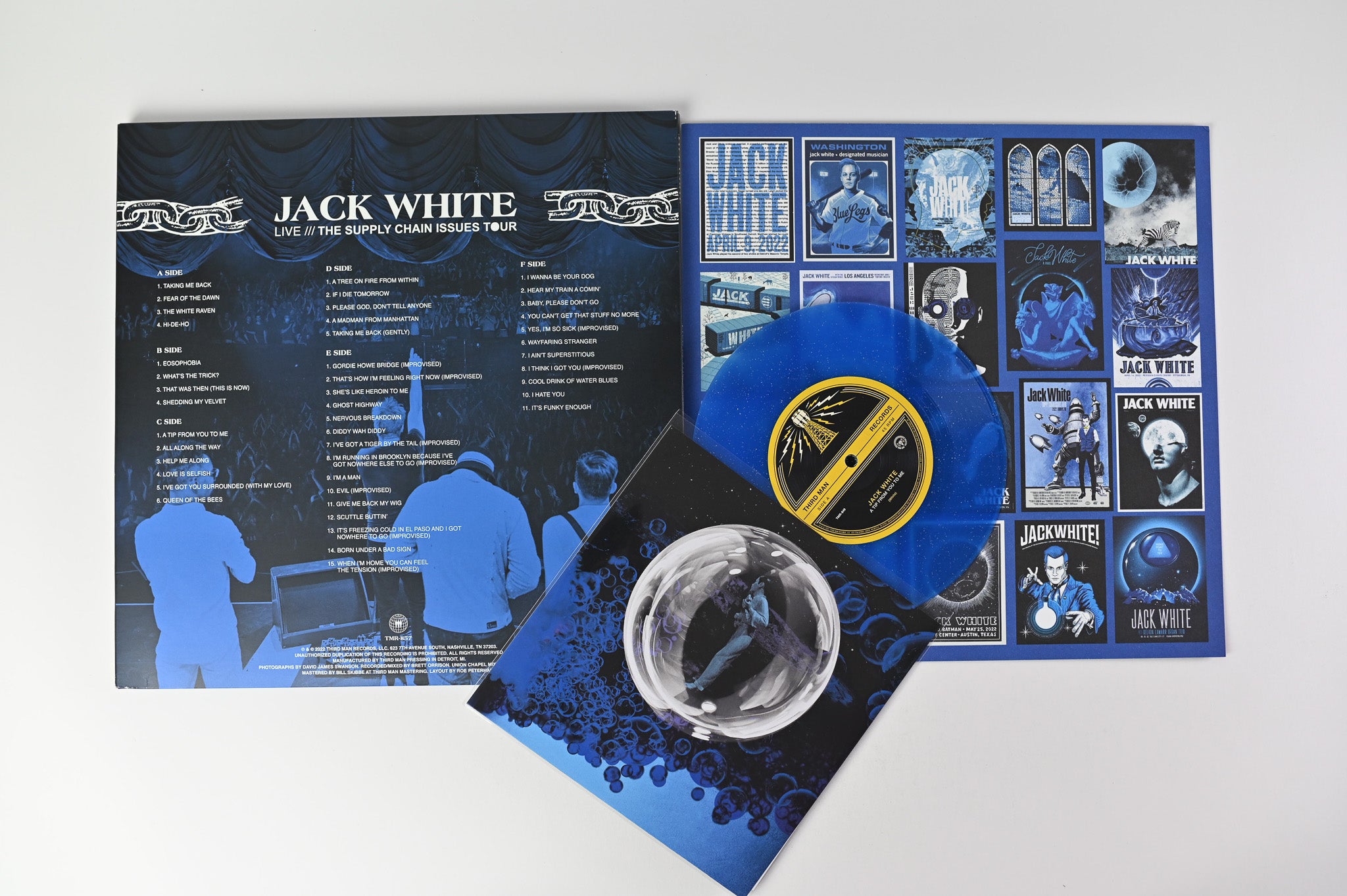 Jack White - Live /// The Supply Chain Issues Tour on Third Man Records Blue, White and Black Vinyl