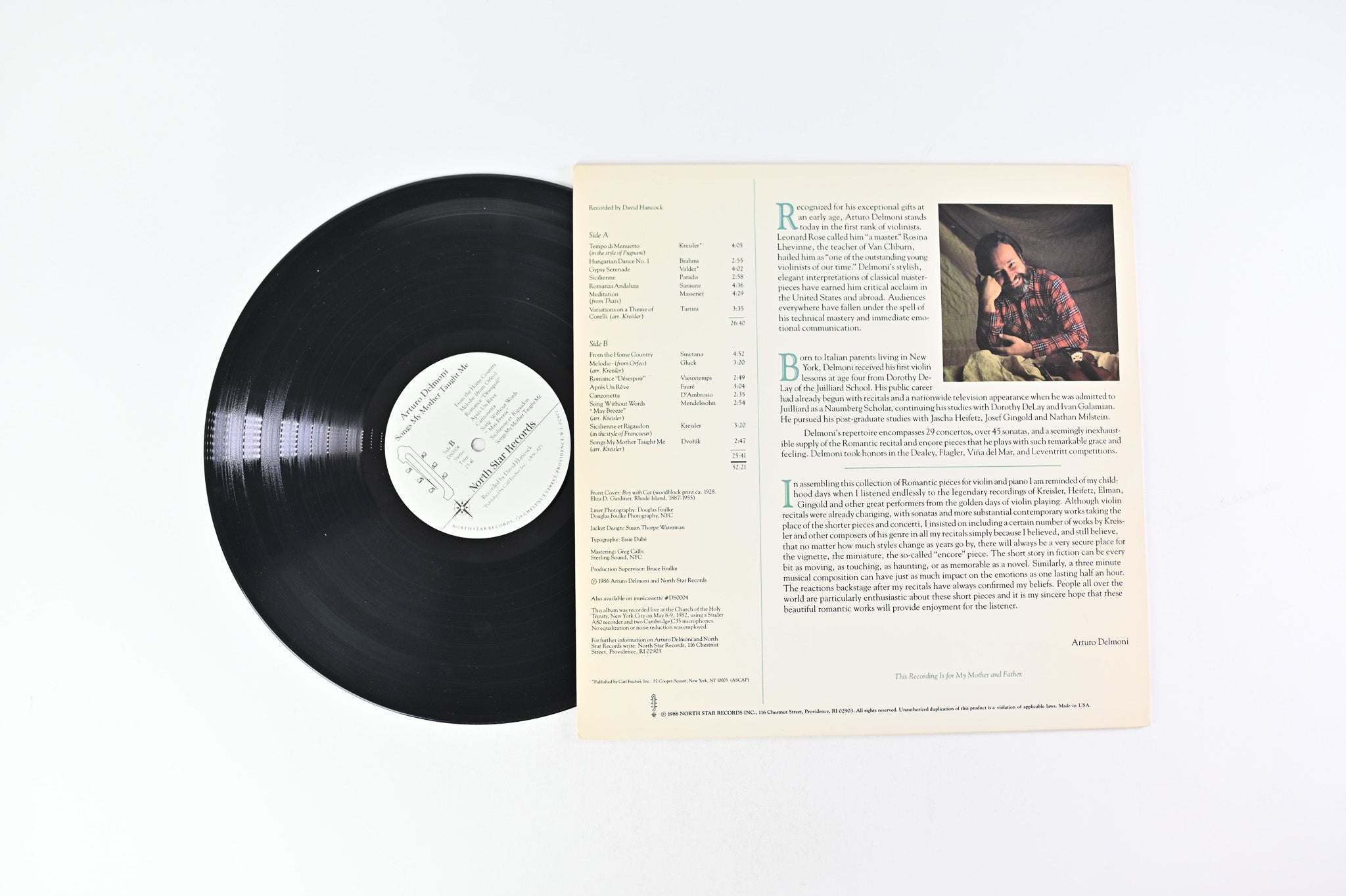 Arturo Delmoni - Songs My Mother Taught Me on North Star Records