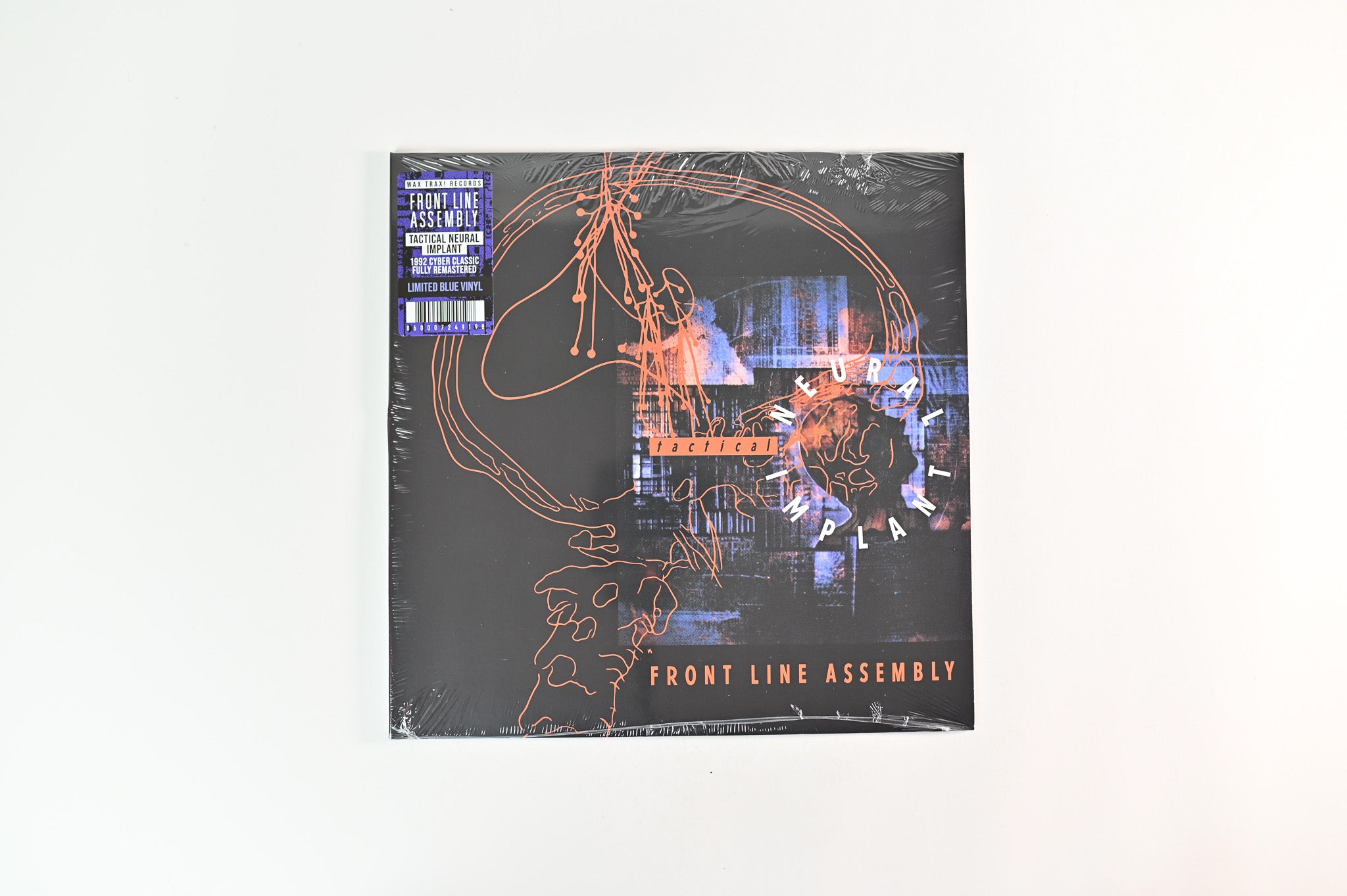 Front Line Assembly - Tactical Neural Implant on Wax Trax Ltd Blue Translucent Reissue Sealed