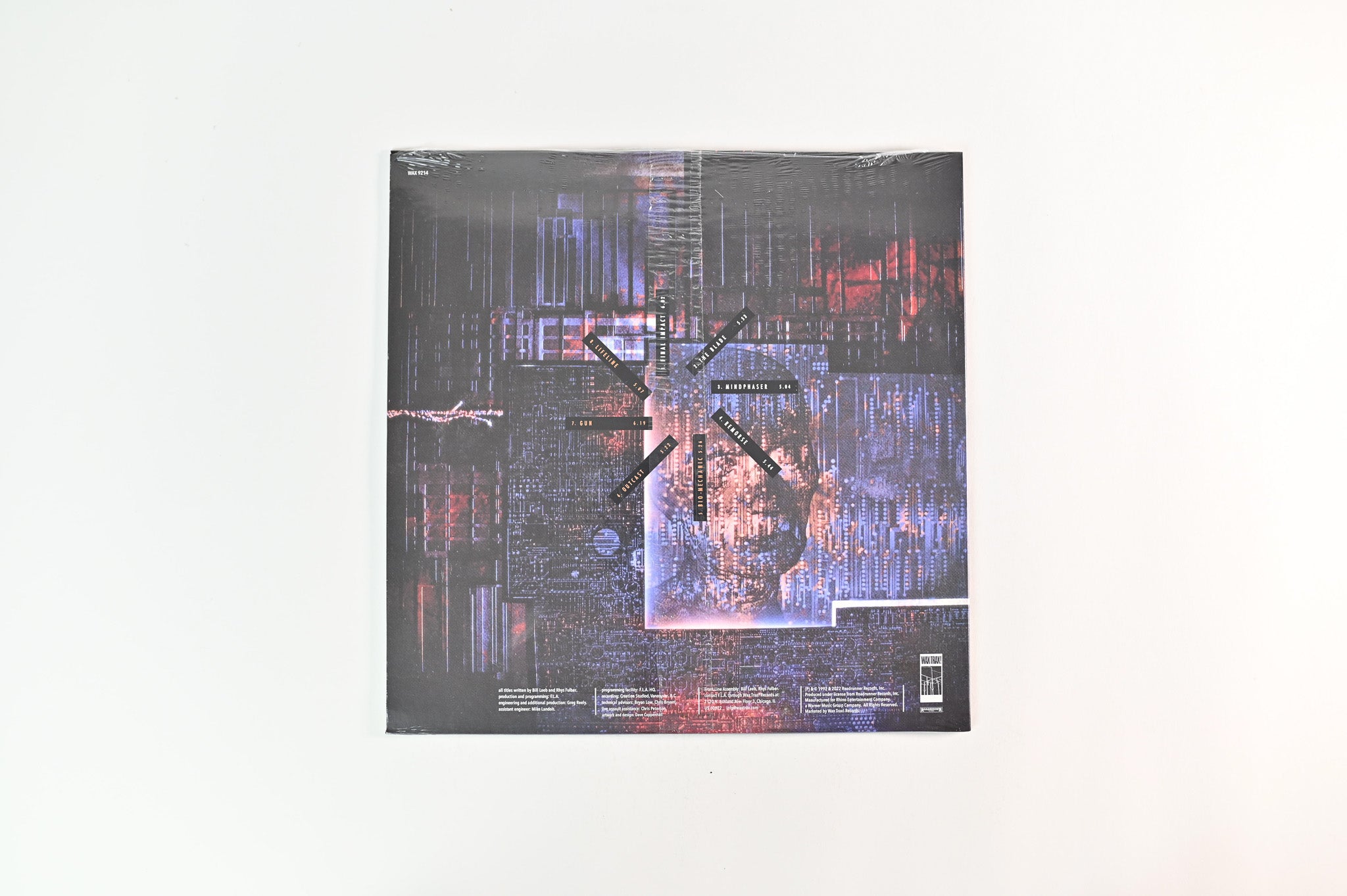 Front Line Assembly - Tactical Neural Implant on Wax Trax Ltd Blue Translucent Reissue Sealed
