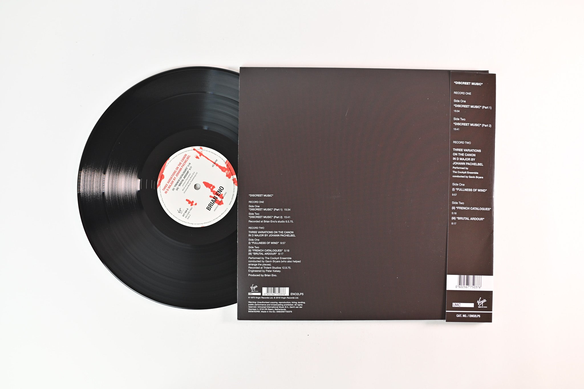 Brian Eno - Discreet Music on Virgin EMI Ltd Half Speed Master 45 RPM Reissue