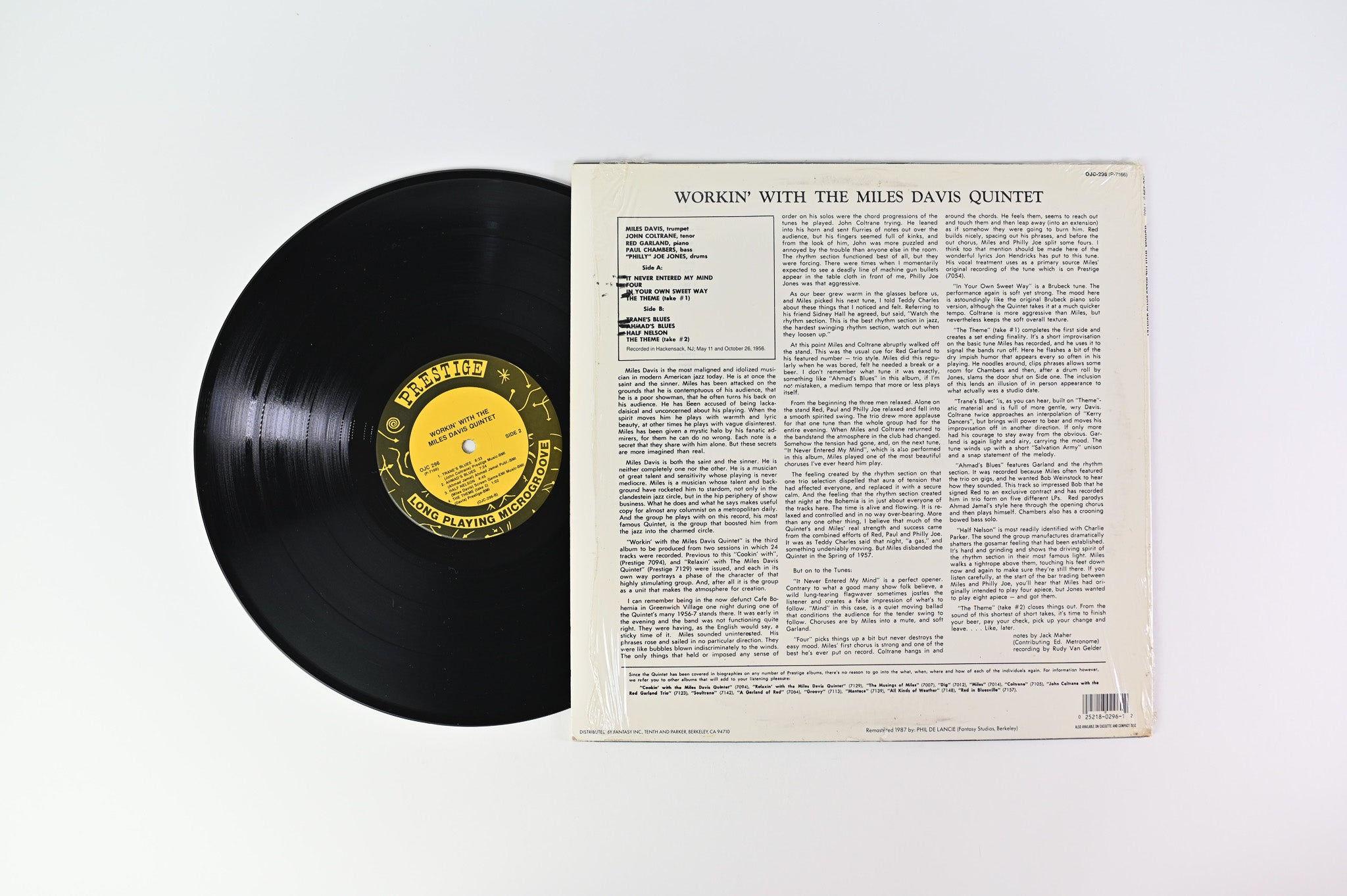 The Miles Davis Quintet - Workin' With The Miles Davis Quintet on Prestig OJC Reissue