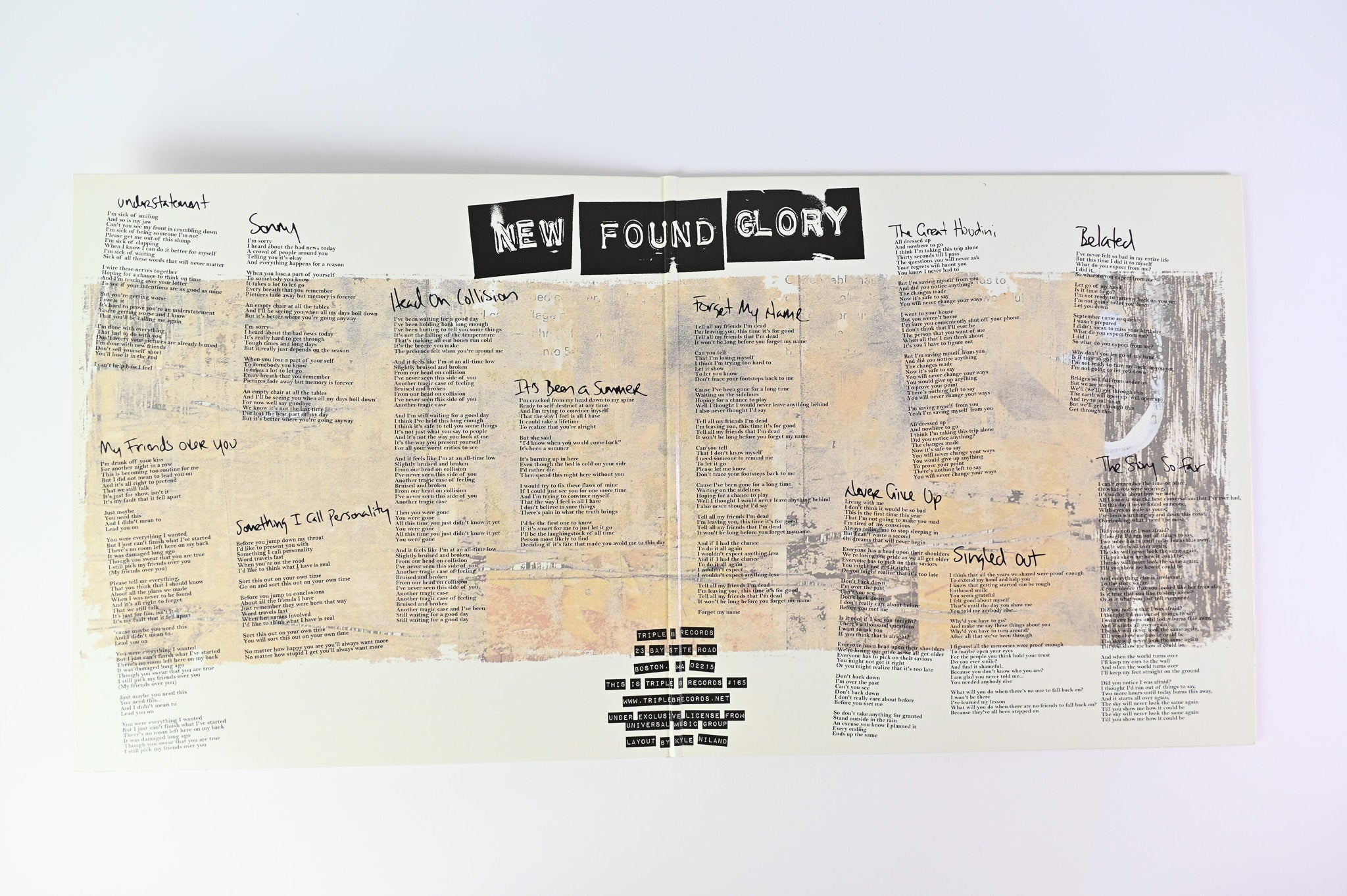 New Found Glory - Sticks And Stones on Triple B Ltd Yellow / Green Splatter Reissue