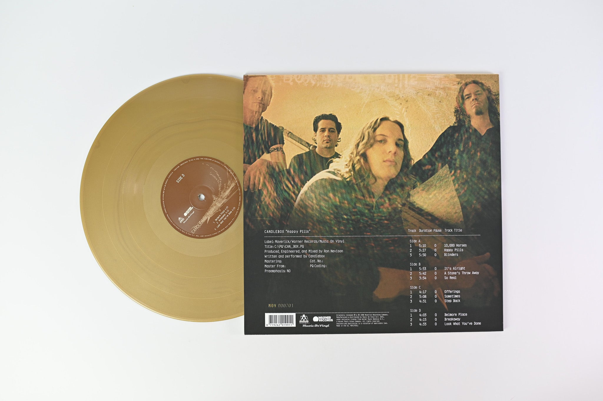 Candlebox - Happy Pills on Music on Vinyl Ltd Numbered Gold Vinyl Reissue