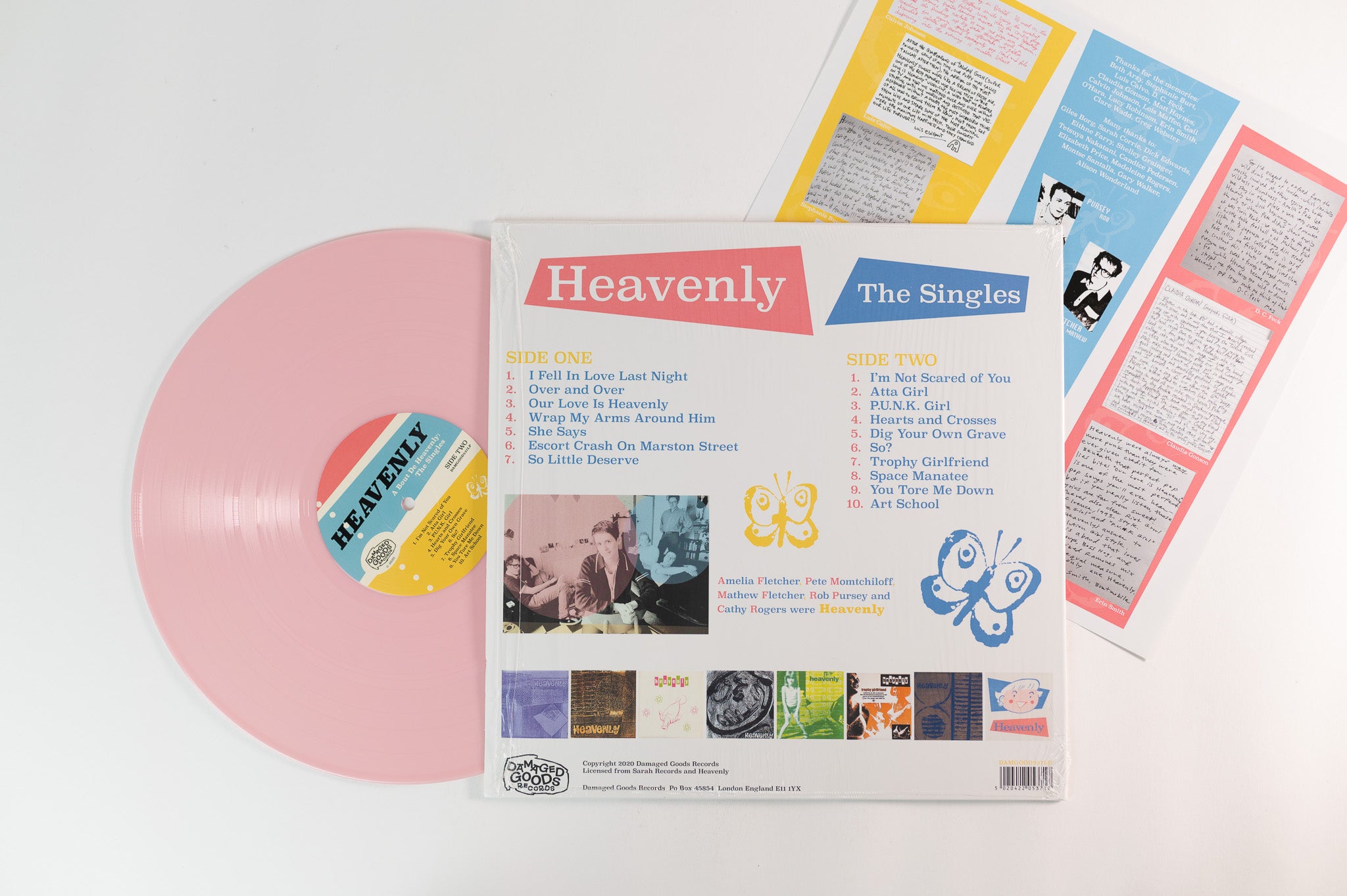 Heavenly - A Bout De Heavenly: The Singles on Damaged Goods - Pink Vinyl