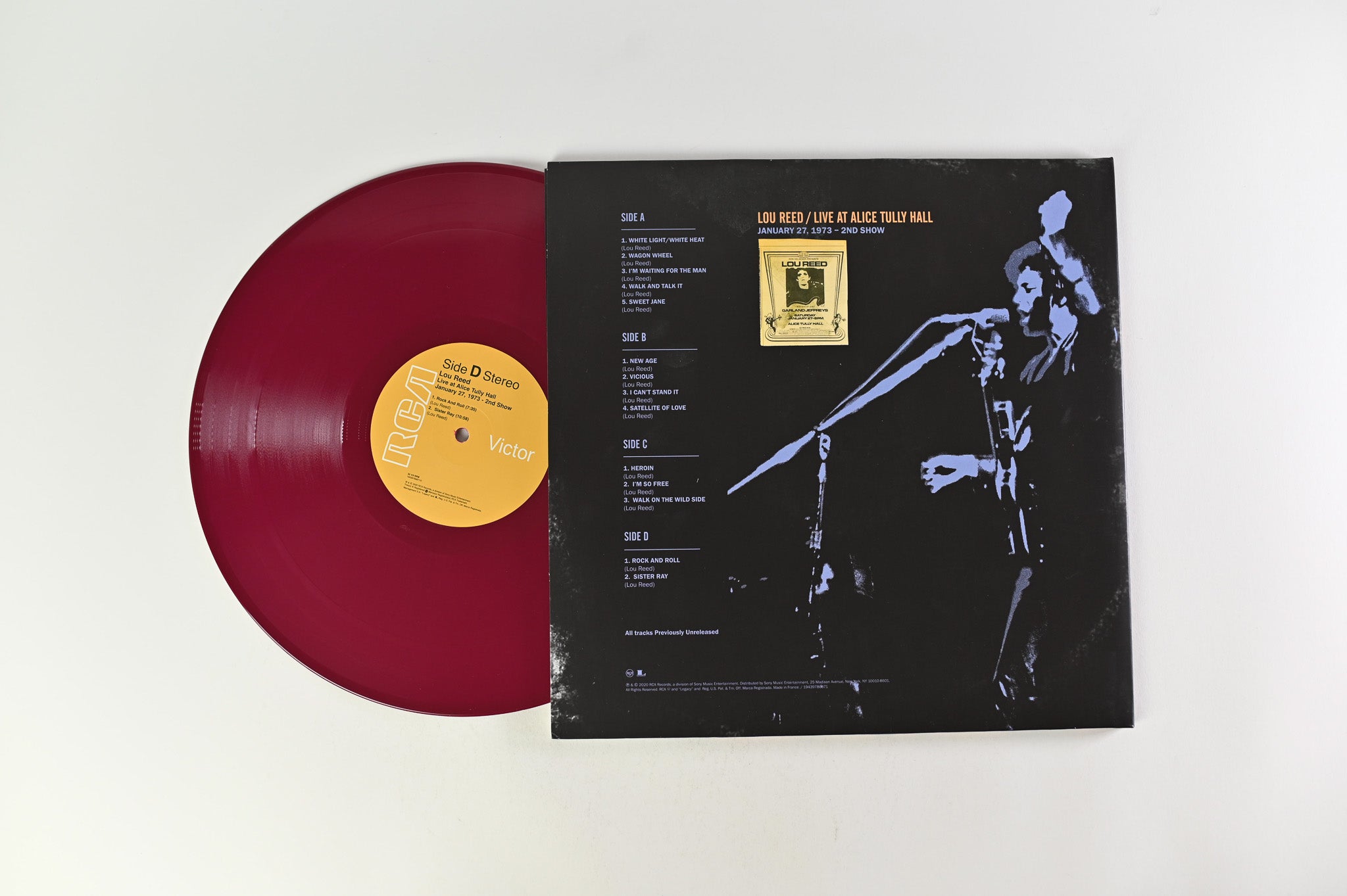 Lou Reed - Live At Alice Tully Hall (January 27, 1973 - 2nd Show) on RCA Victor RSD Limited Edition on Burgundy Vinyl