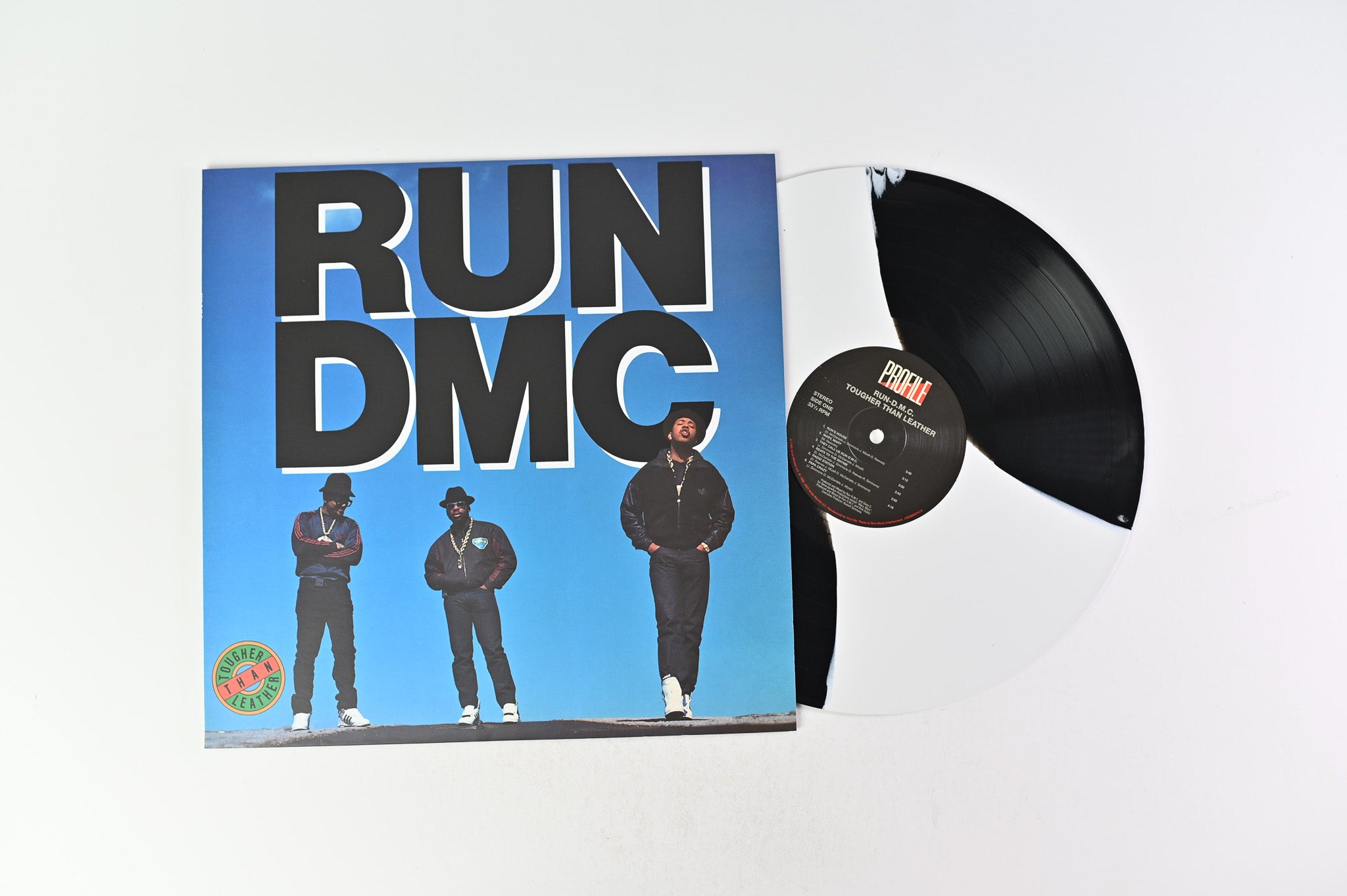 Run-DMC - Tougher Than Leather on Profile Vinyl Me Please Black & White Strip Reissue