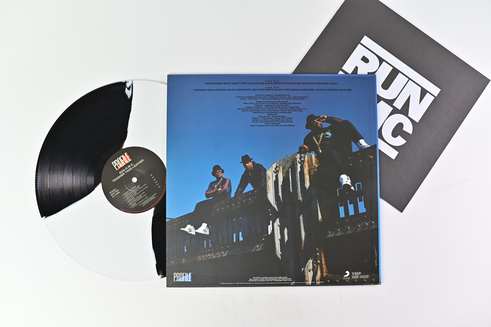 Run-DMC - Tougher Than Leather on Profile Vinyl Me Please Black & White Strip Reissue