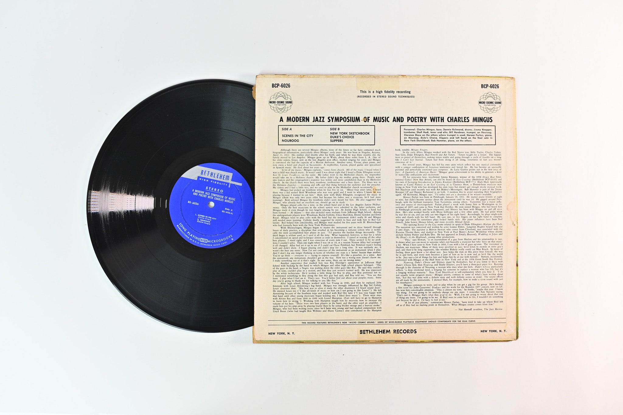 Charles Mingus - A Modern Jazz Symposium Of Music And Poetry on Bethlehem Stereo Deep Groove