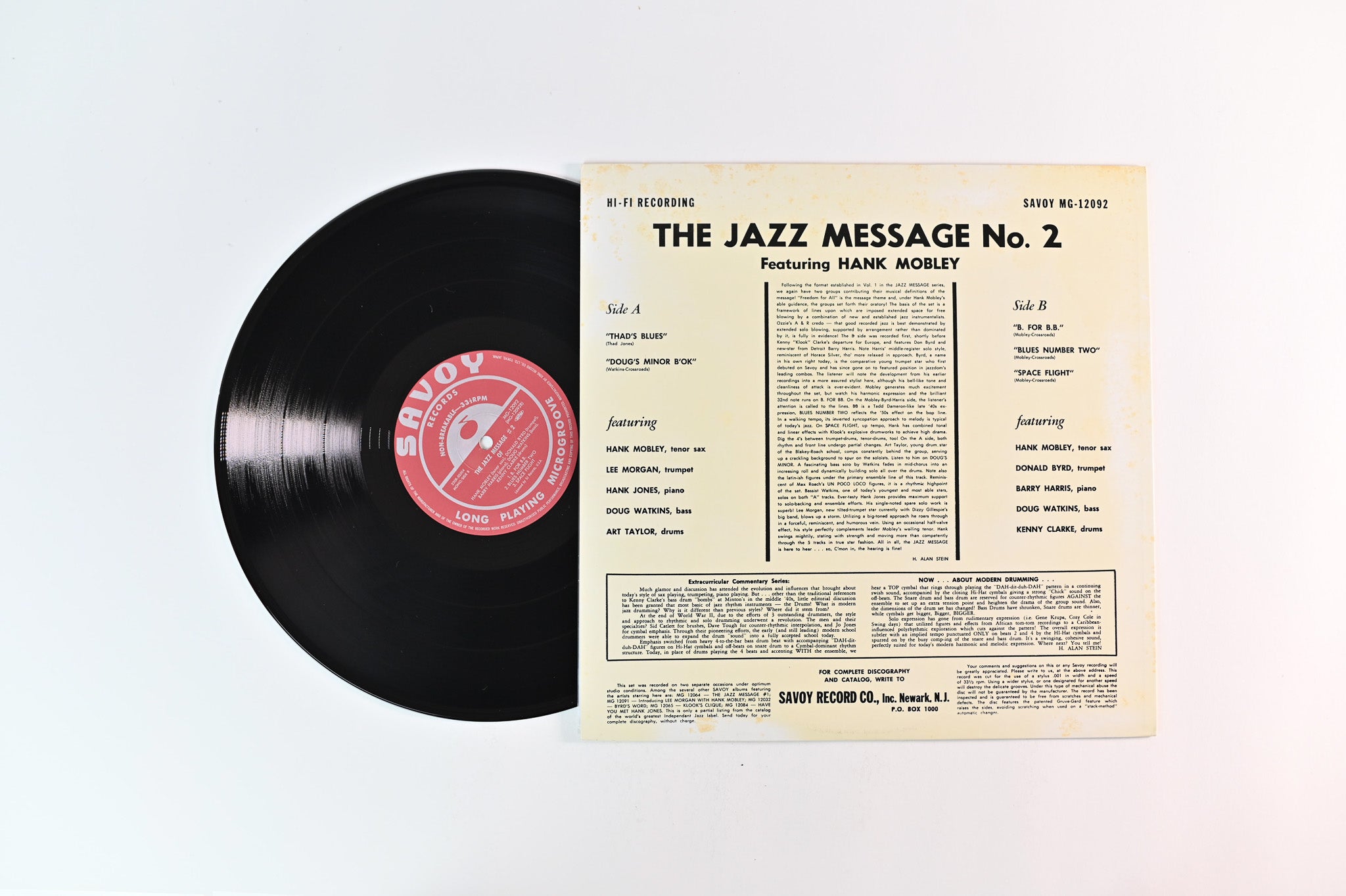 Hank Mobley - Jazz Message #2 on Savoy Mono Japanese Reissue