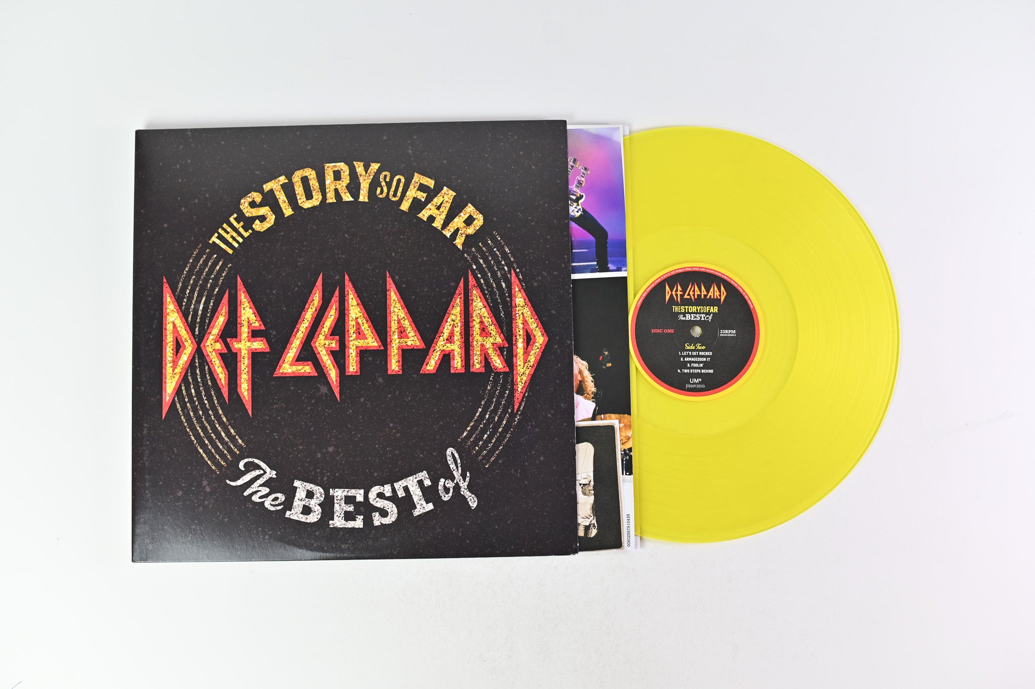 Def Leppard - The Story So Far: The Best Of on UMe/Bludgeon Riffola Ltd. Reissue Yellow & Orange Translucent Vinyl
