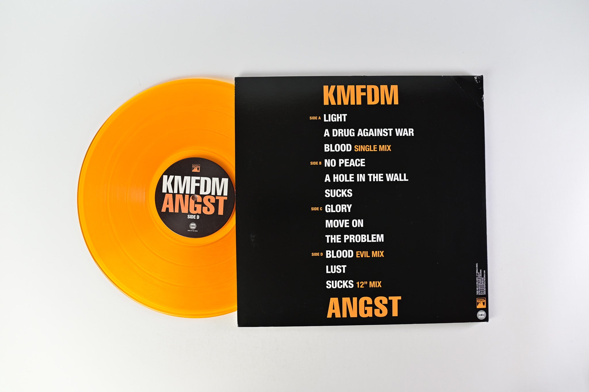 KMFDM - Angst on Metropolis Ltd Orange Reissue