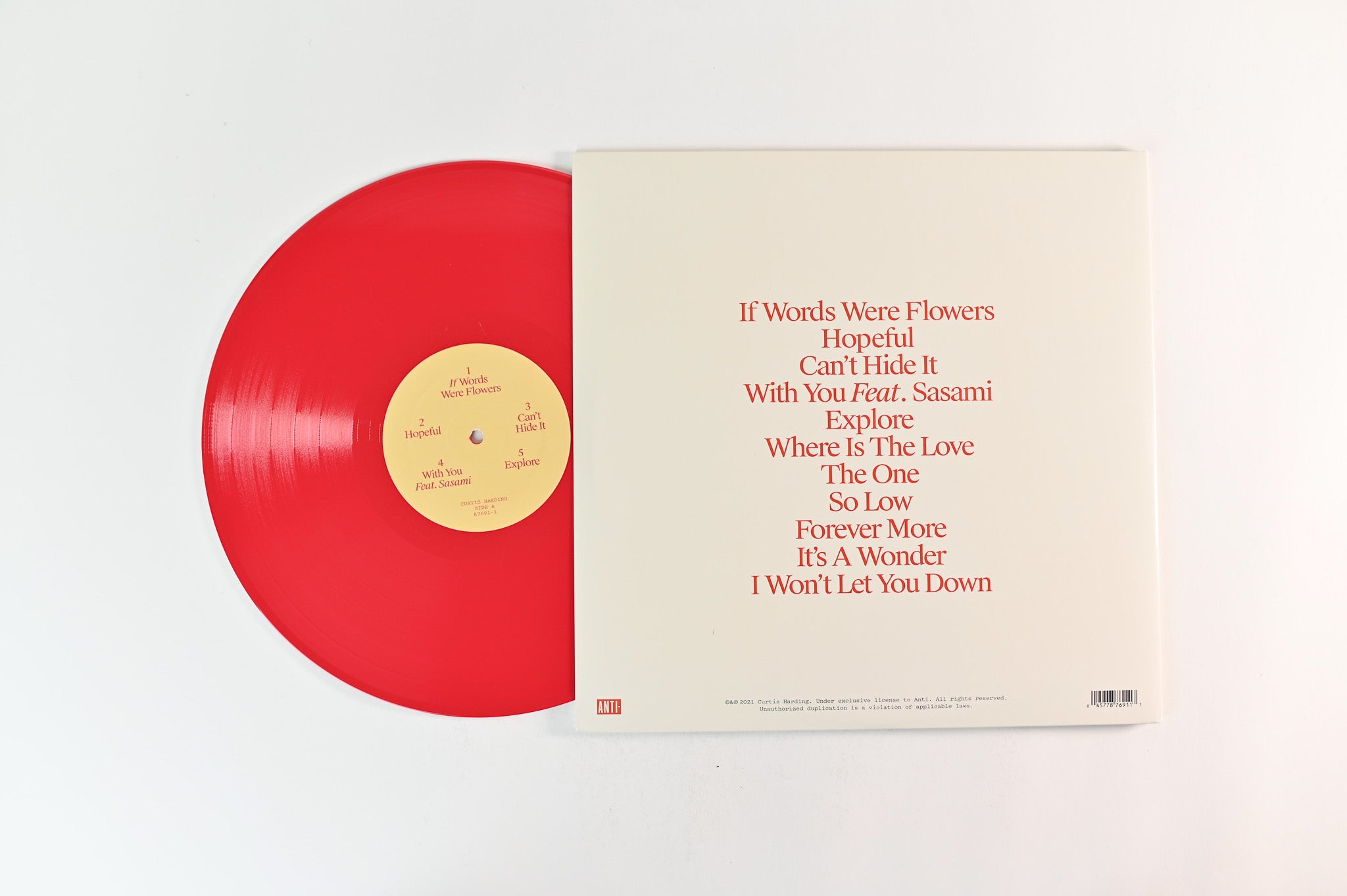 Curtis Harding - If Words Were Flowers on Anti- - Red Vinyl