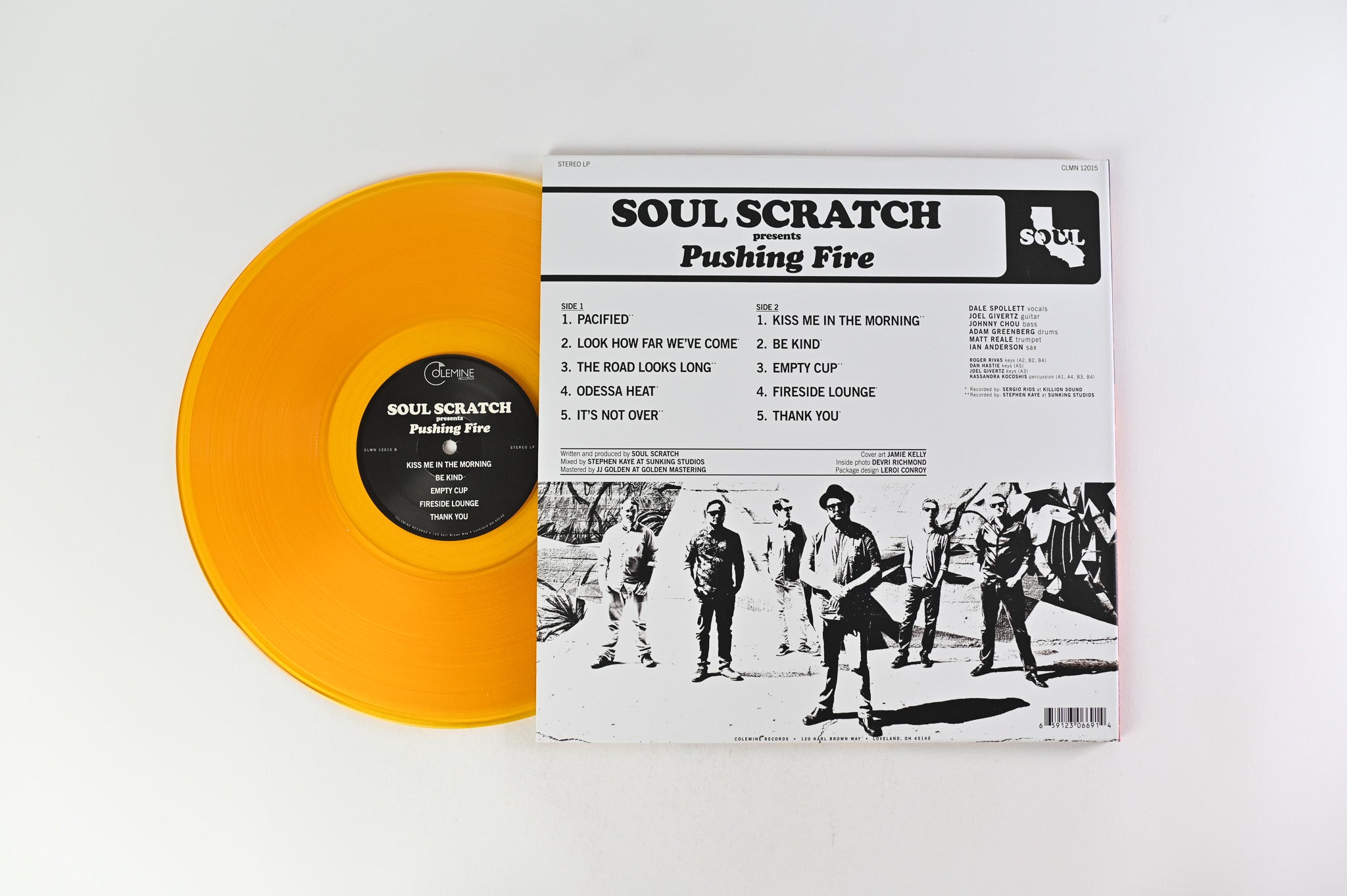 Soul Scratch - Pushing Fire on Colemine Records - Orange Vinyl