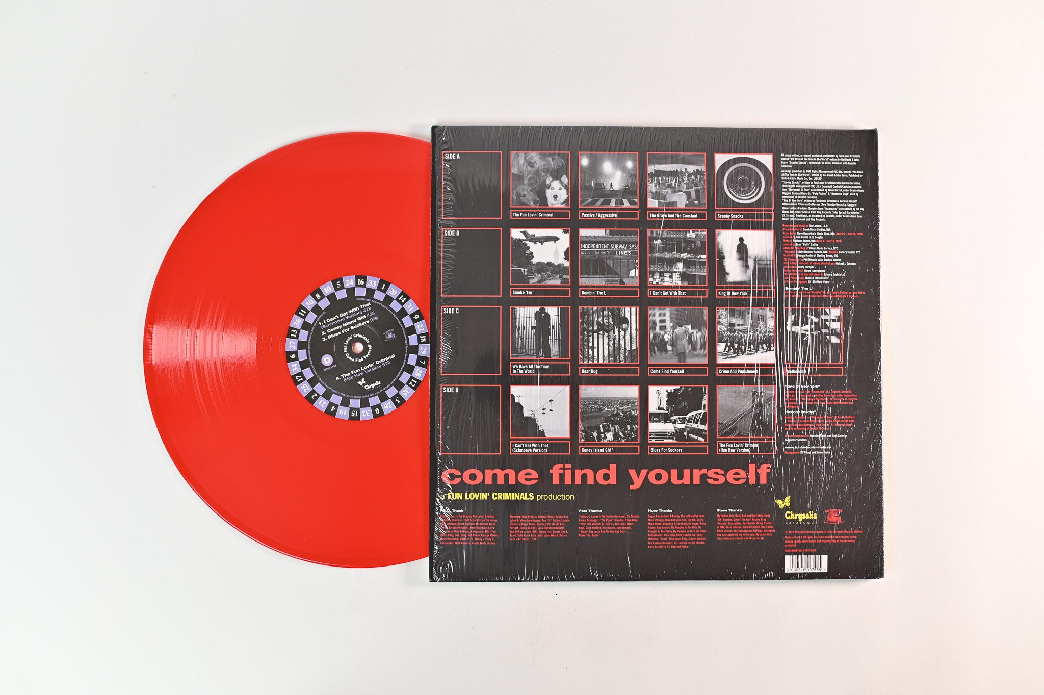 Fun Lovin' Criminals - Come Find Yourself on Chrysalis - Red & Yellow Vinyl