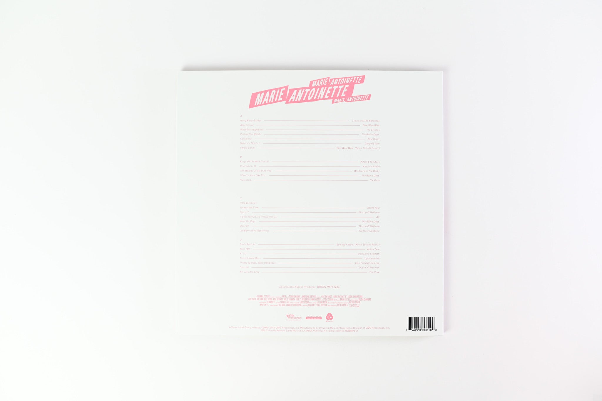 Various - Marie Antoinette (Original Soundtrack) on SRC Ltd Pink Vinyl Reissue