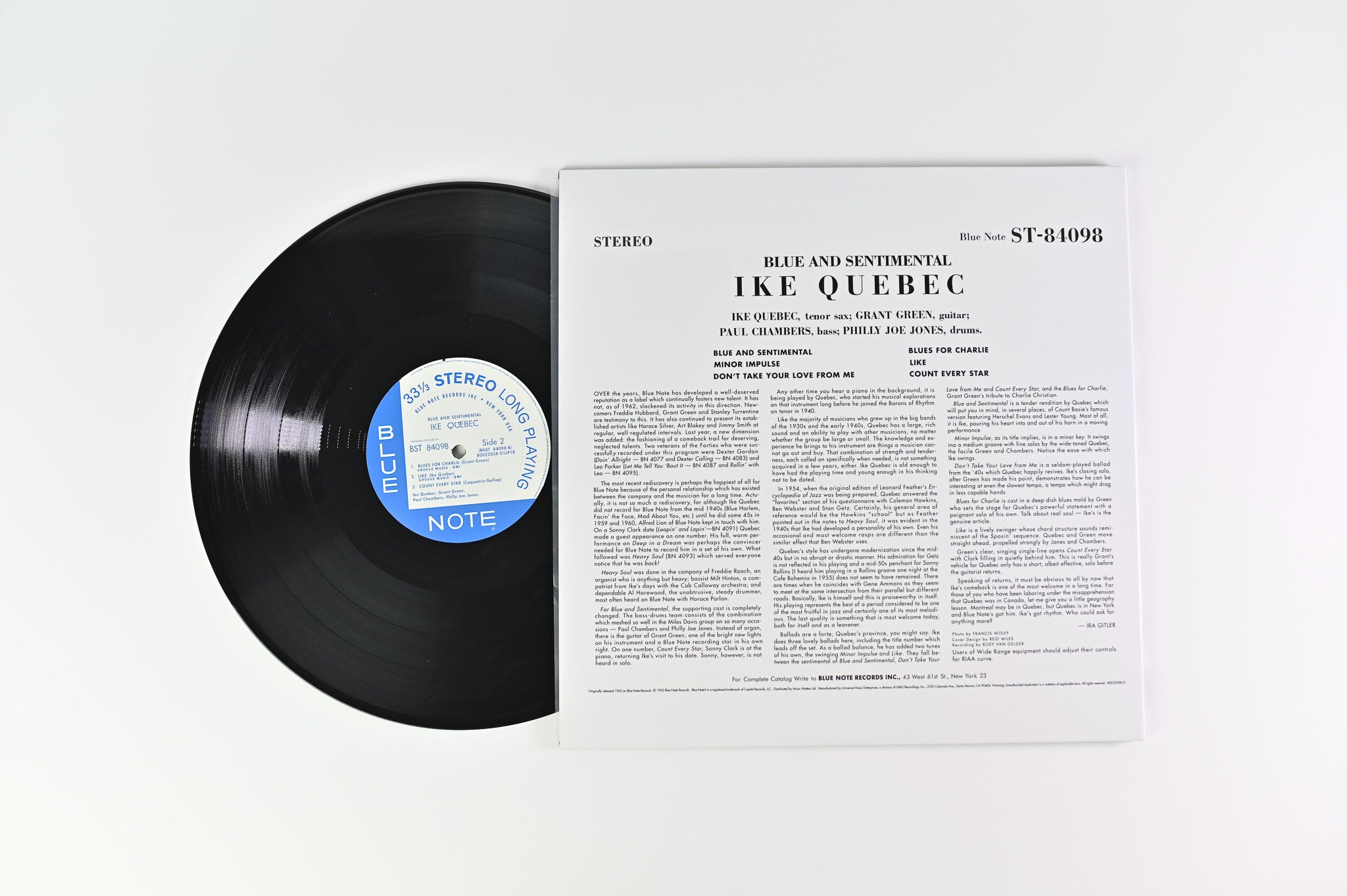 Ike Quebec - Blue & Sentimental on Blue Note Ltd 180 Gram Music Matters Reissue