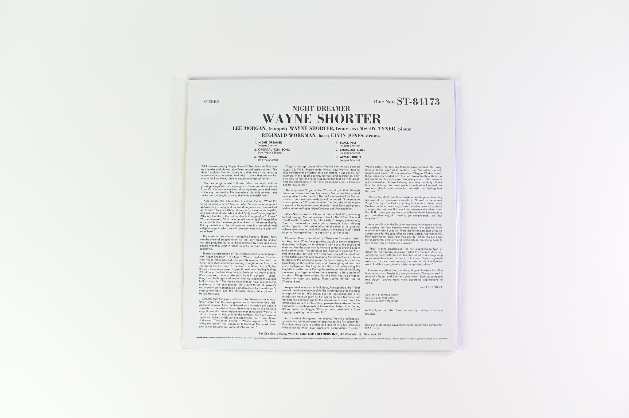 Wayne Shorter - Night Dreamer on Blue Note Ltd 180 Gram Music Matters Reissue