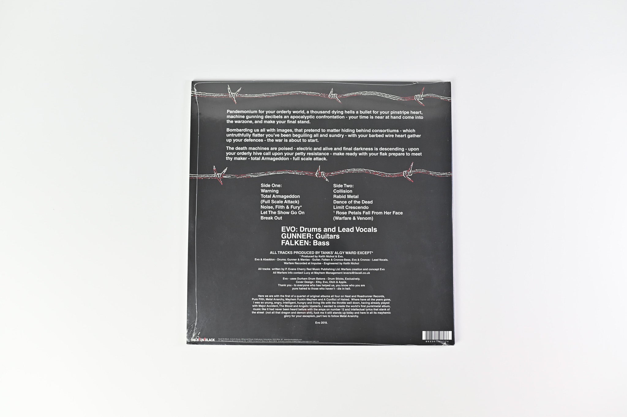 Warfare - Pure Filth on Back on Black Grey Vinyl Reissue Sealed