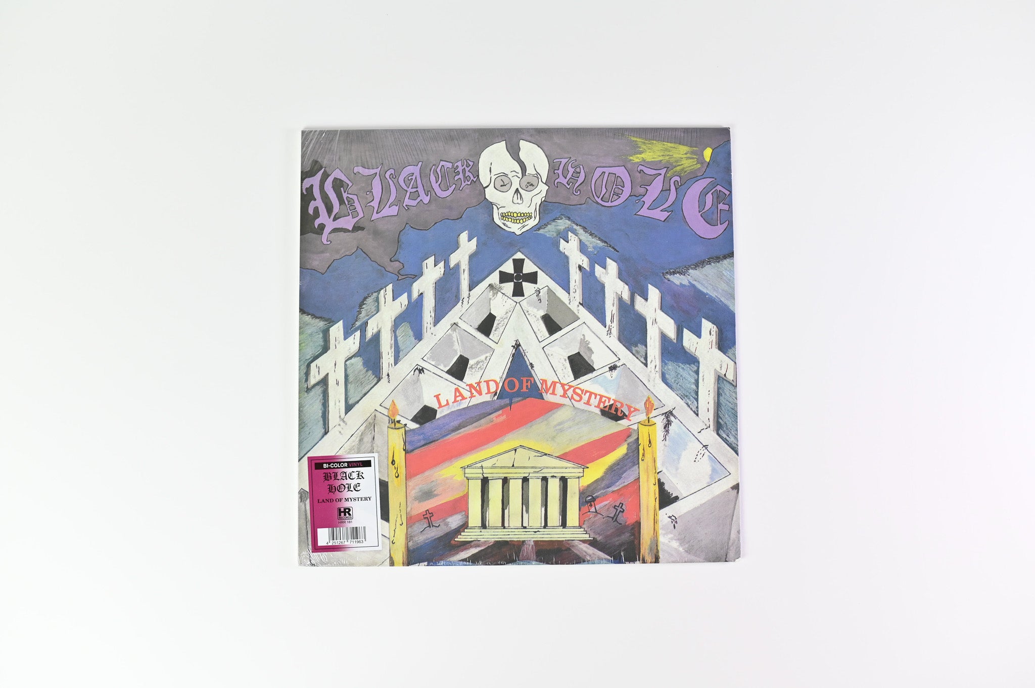 Black Hole - Land Of Mystery on High Roller Ltd Purple/White Bi-Color Reissue Sealed