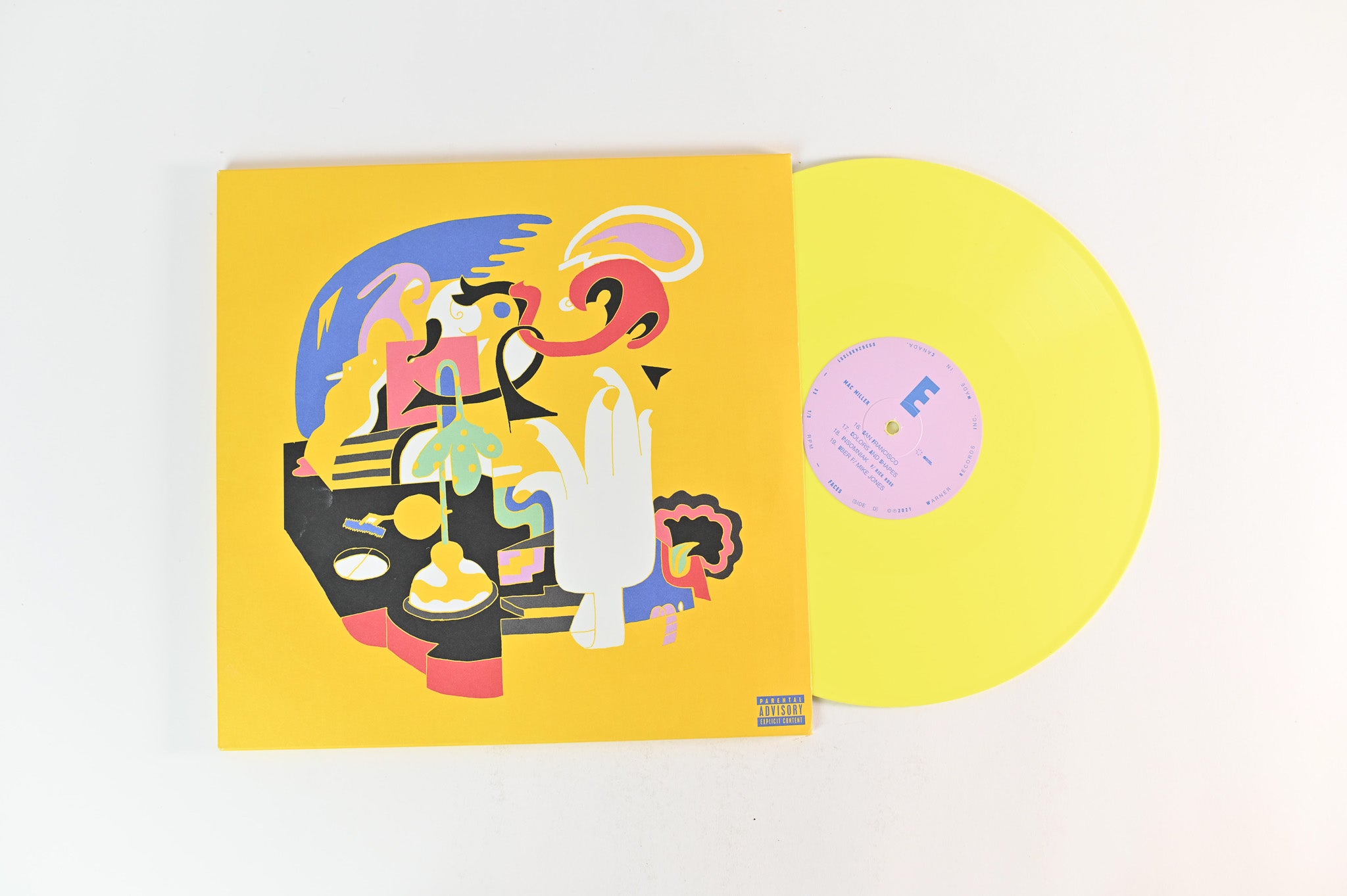 Mac Miller - Faces on Warner Yellow Opaque Reissue