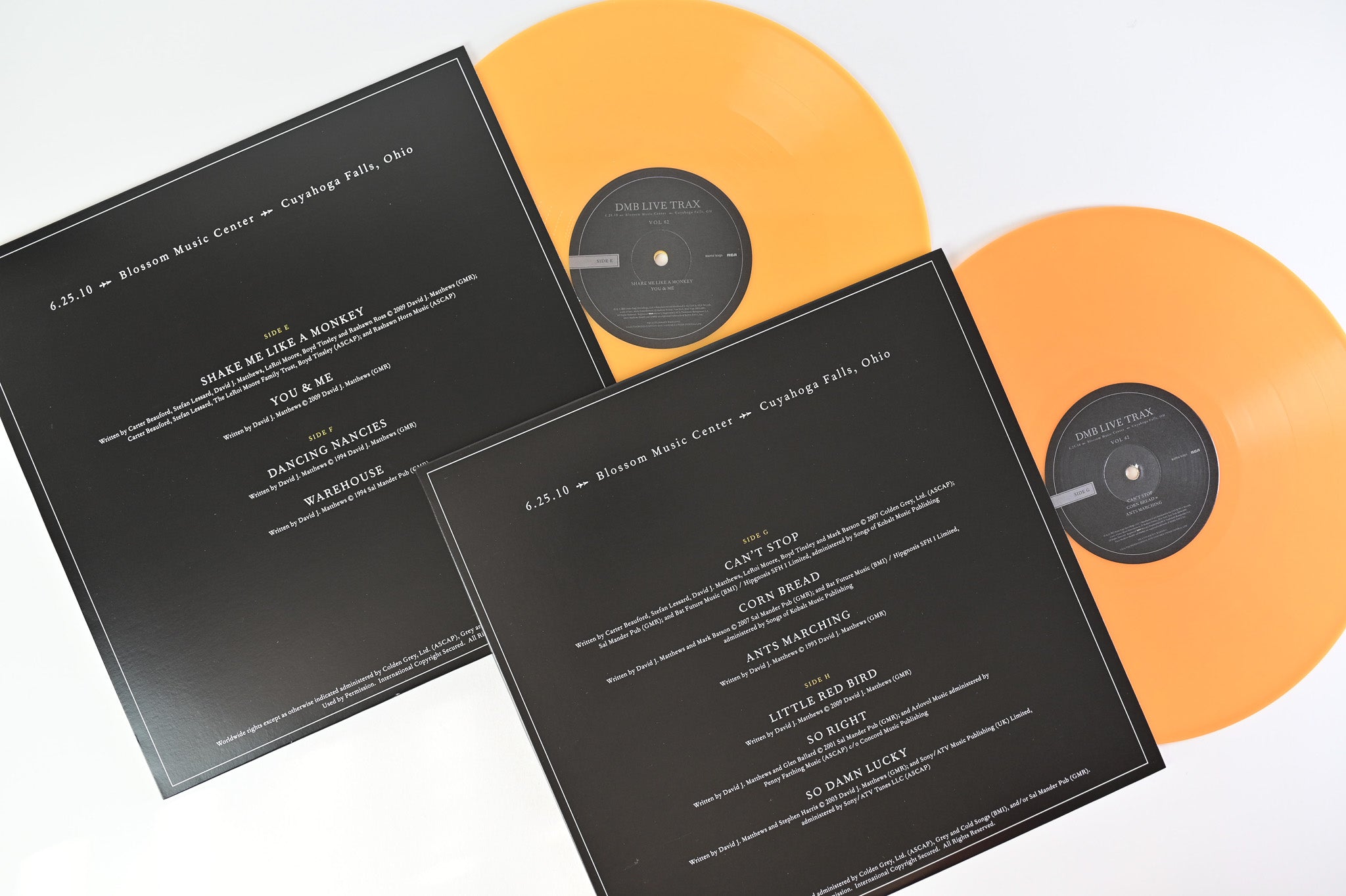 Dave Matthews Band - DMB Live Trax Vol. 62 on Bama Rags Ltd Numbered Yellow Vinyl Box Set