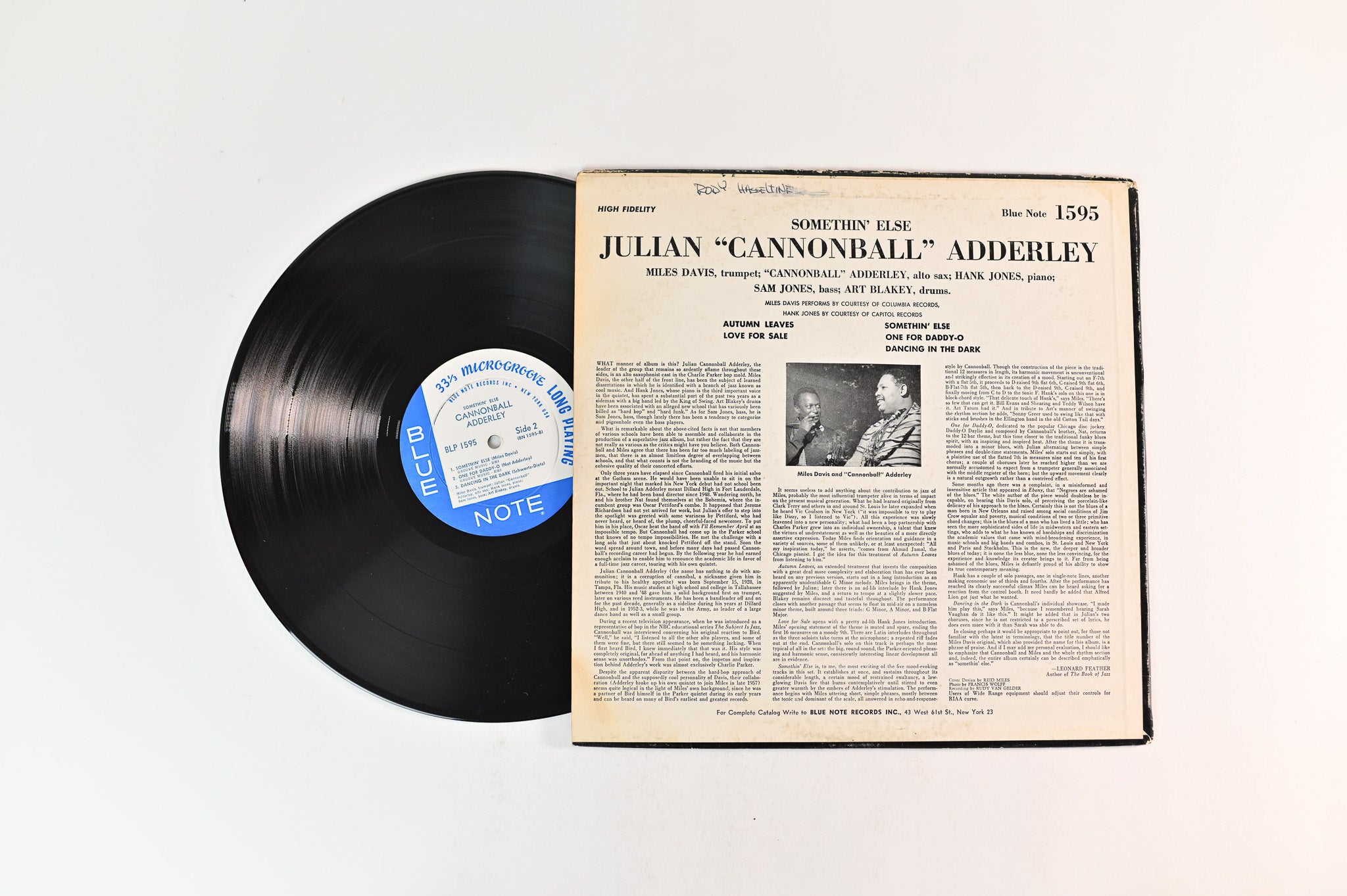 Cannonball Adderley - Somethin' Else on Blue Note NY USA Mono Deep Groove Repress
