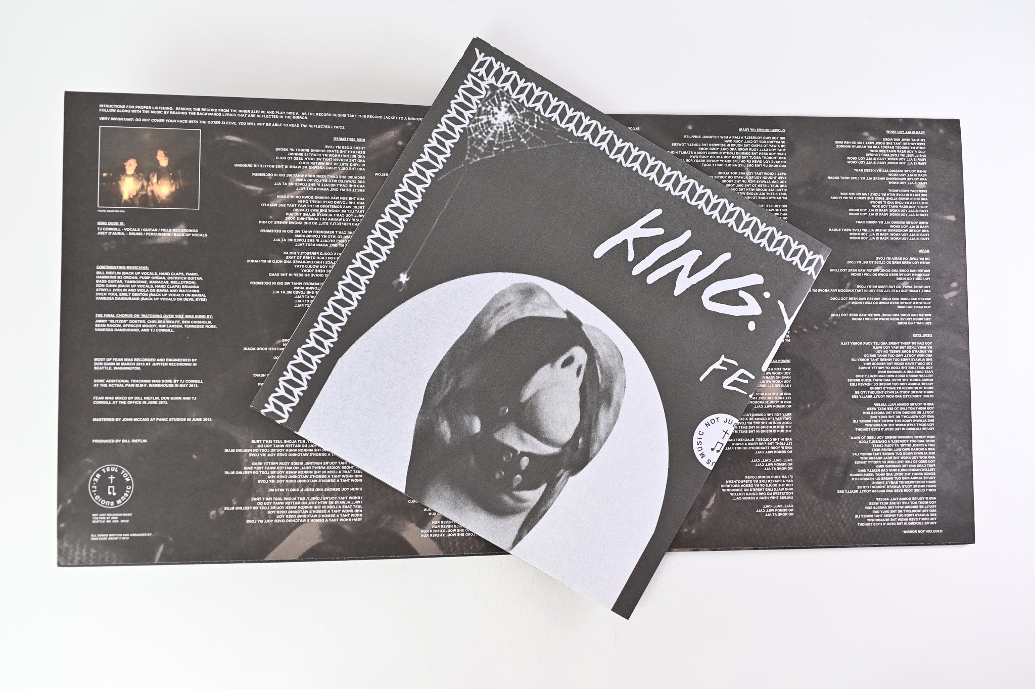 King Dude - Fear on Not Just Religious Music - White Vinyl