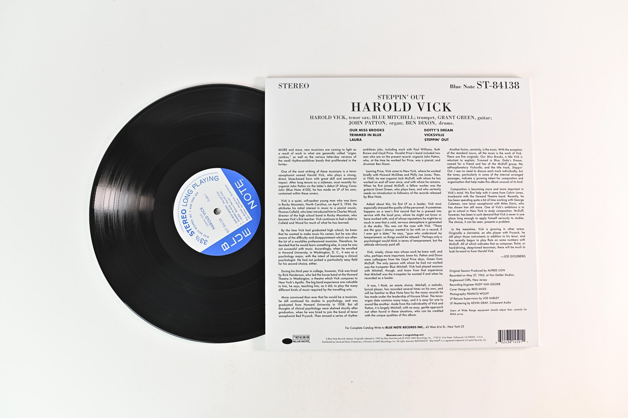 Harold Vick - Steppin' Out! on Blue Note Tone Poet Series Reissue