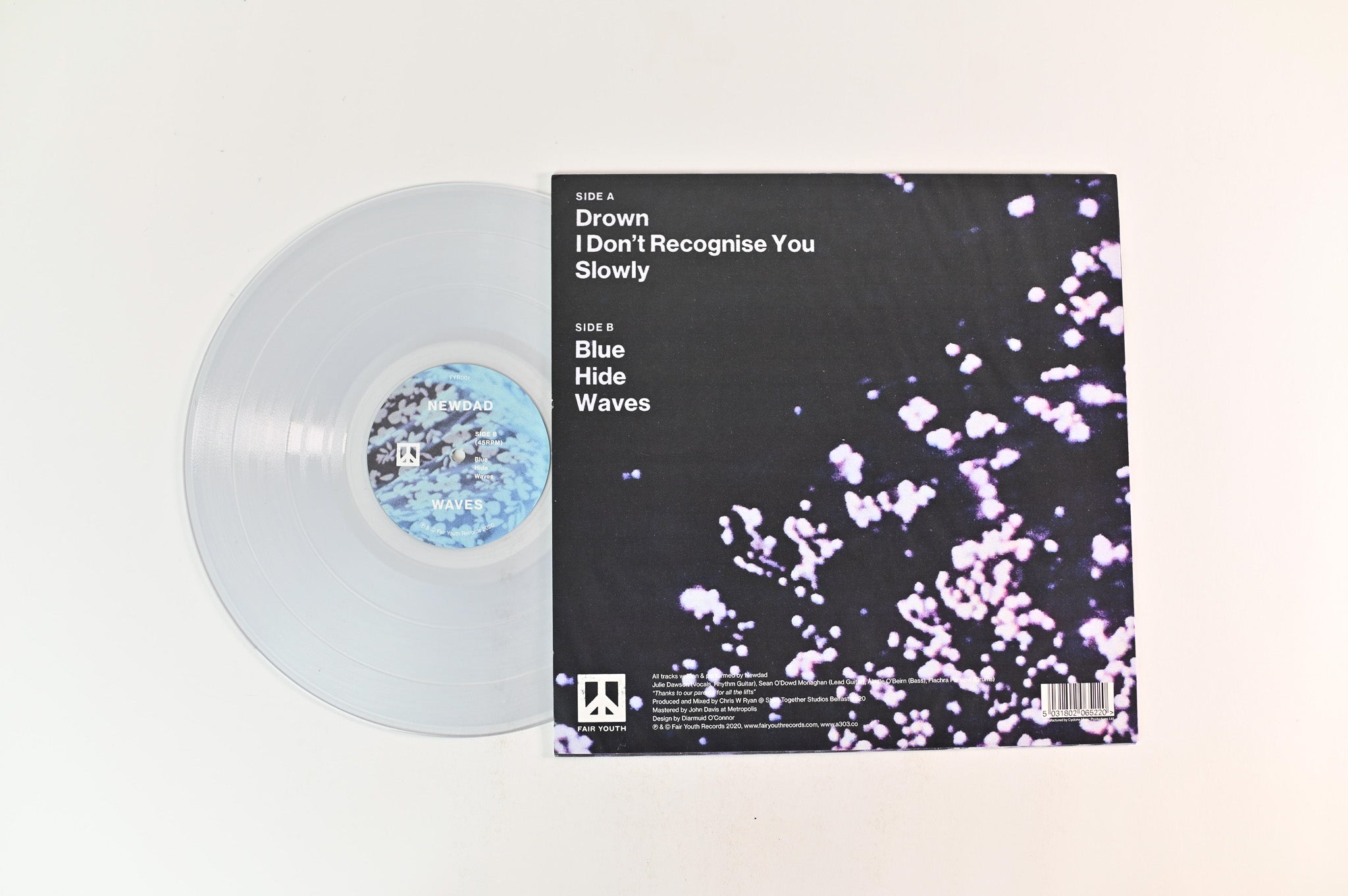 NewDad - Waves on Fair Youth Ltd Clear Vinyl 12" EP