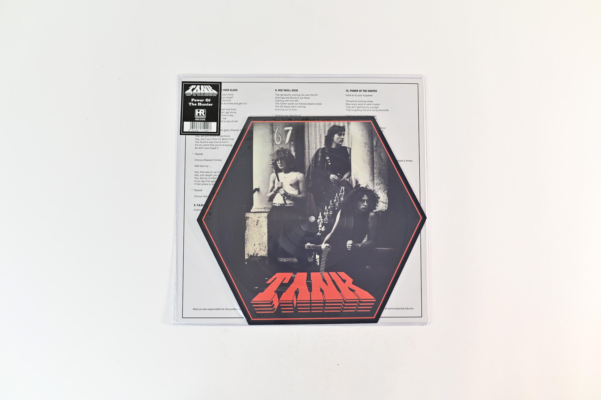 Tank - Power Of The Hunter on High Roller Ltd 45 RPM Picture Disc