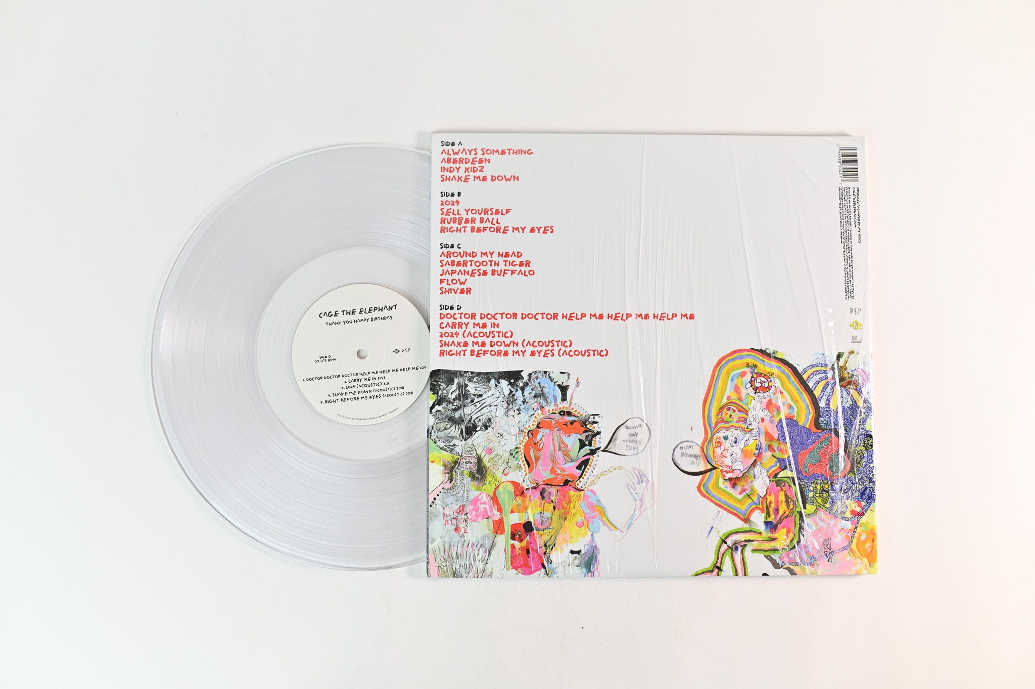 Cage The Elephant - Thank You Happy Birthday on Jive Deluxe Edition Clear Vinyl Reissue