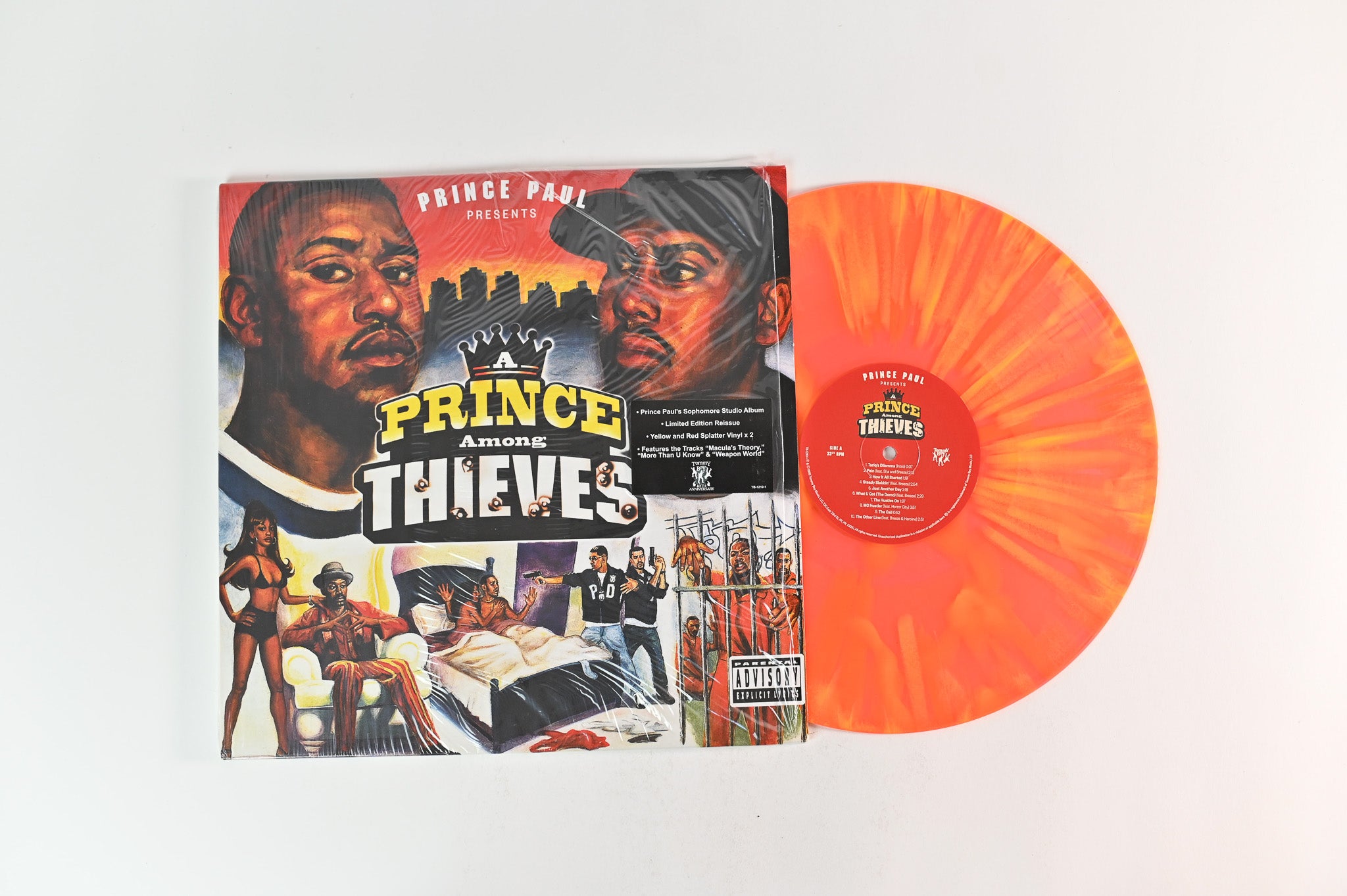Prince Paul - A Prince Among Thieves on Tommy Boy Ltd Yellow & Red Splatter Reissue