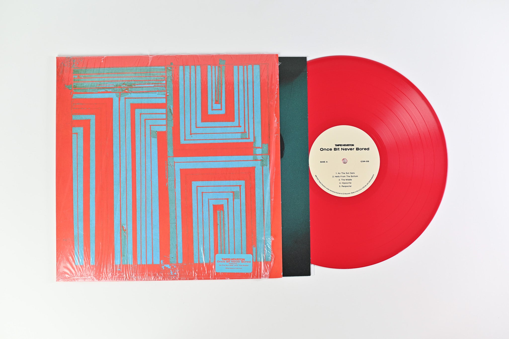 Taipei Houston - Once Bit Never Bored on C3 Records Ltd Red Vinyl