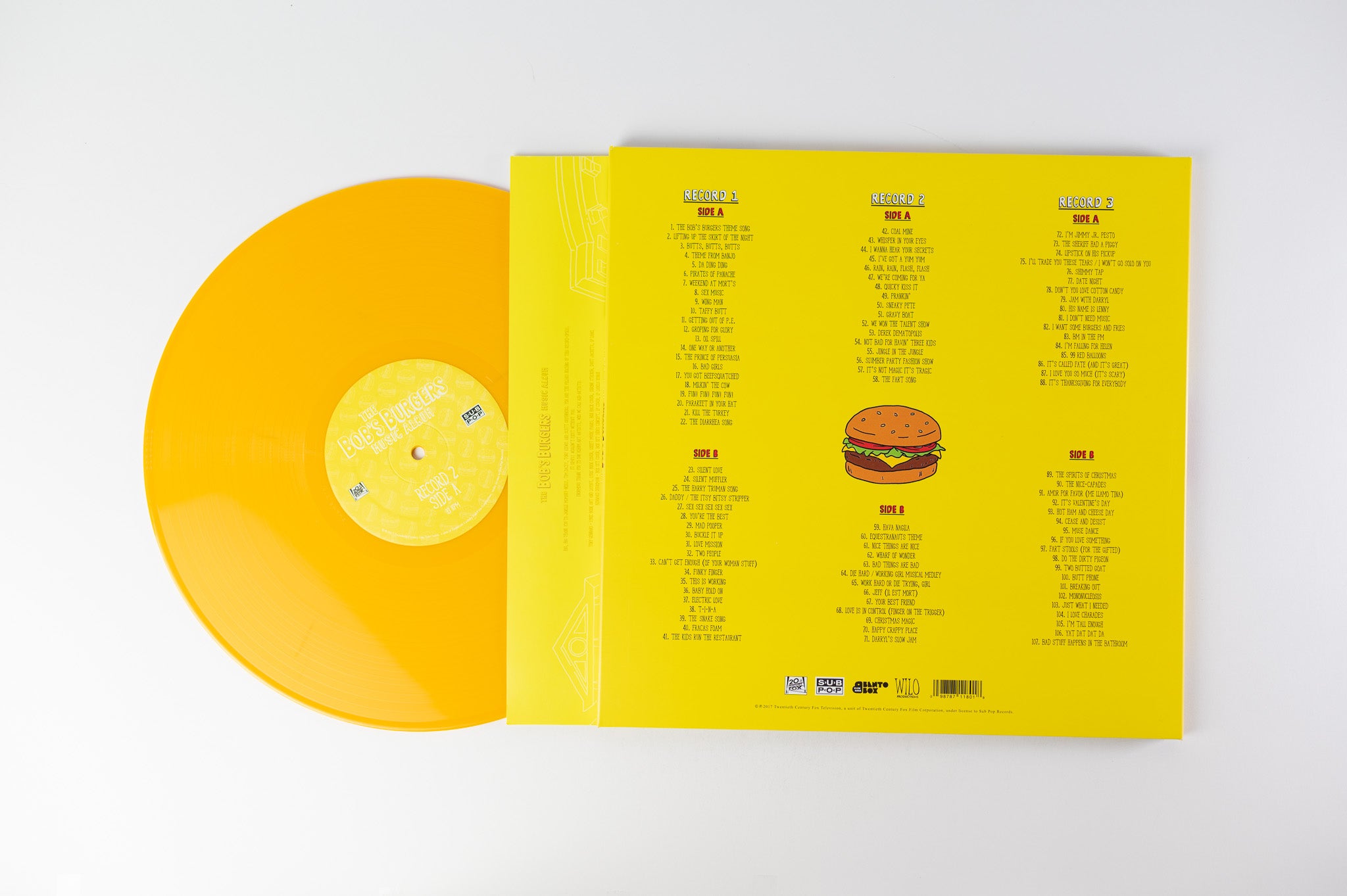 Bob's Burgers - The Bob's Burgers Music Album on Sub Pop Deluxe Ltd Colored Vinyl Box Set