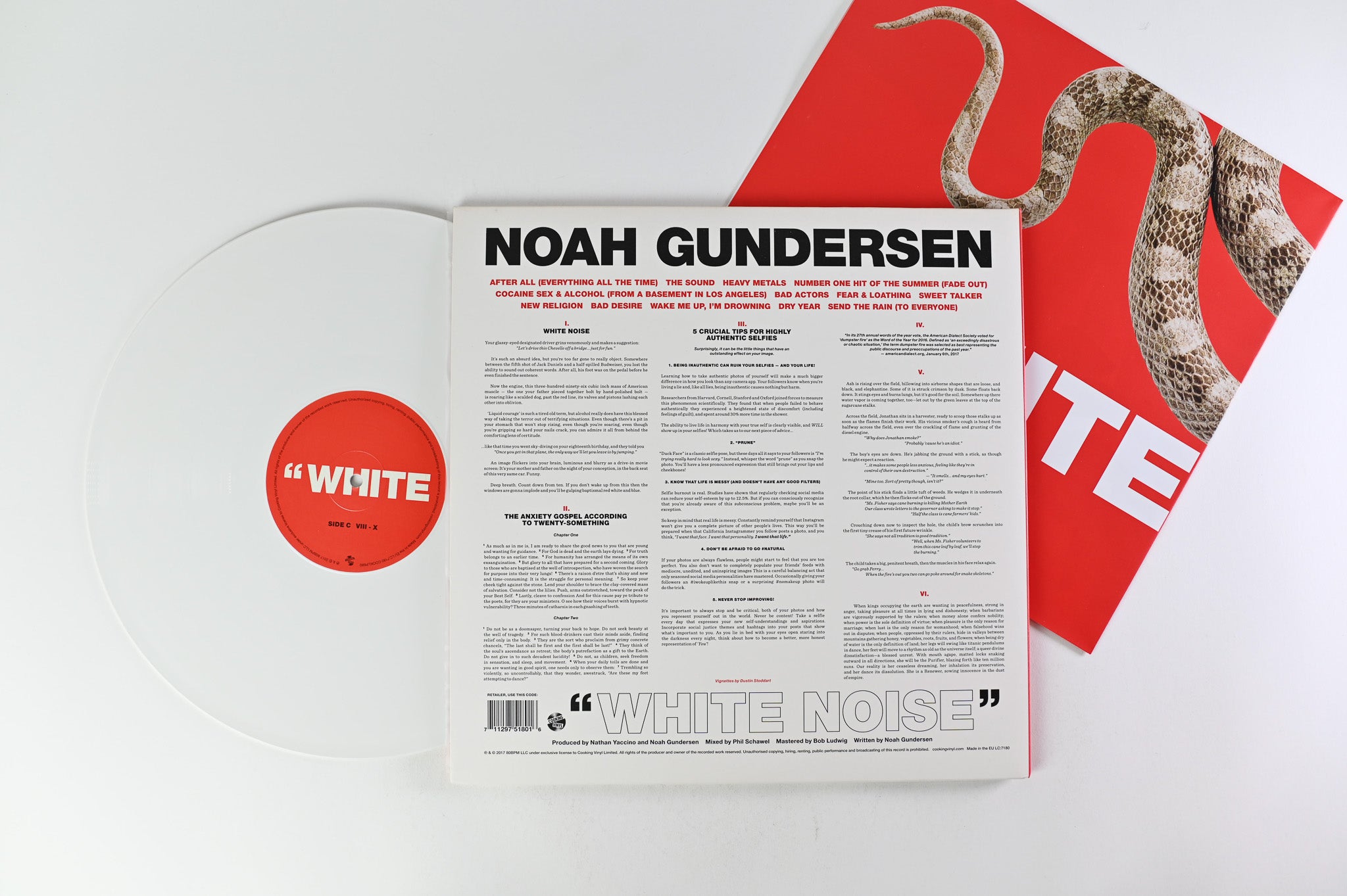 Noah Gundersen - White Noise on Cooking Vinyl - White Vinyl