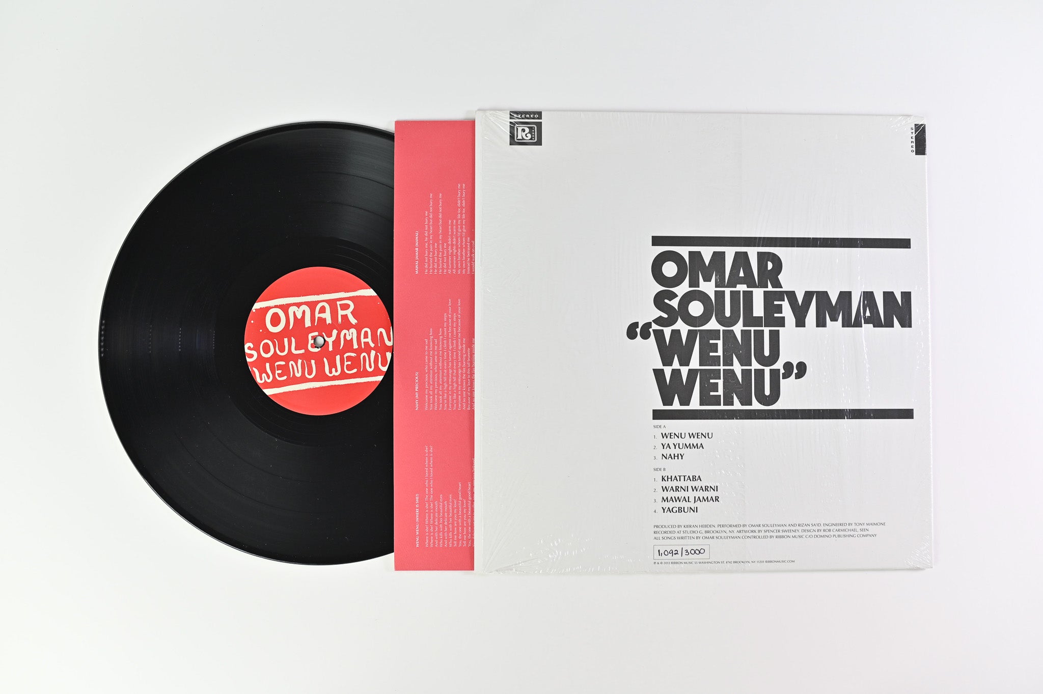 Omar Souleyman - Wenu Wenu on Ribbon Music Ltd Numbered Pressing
