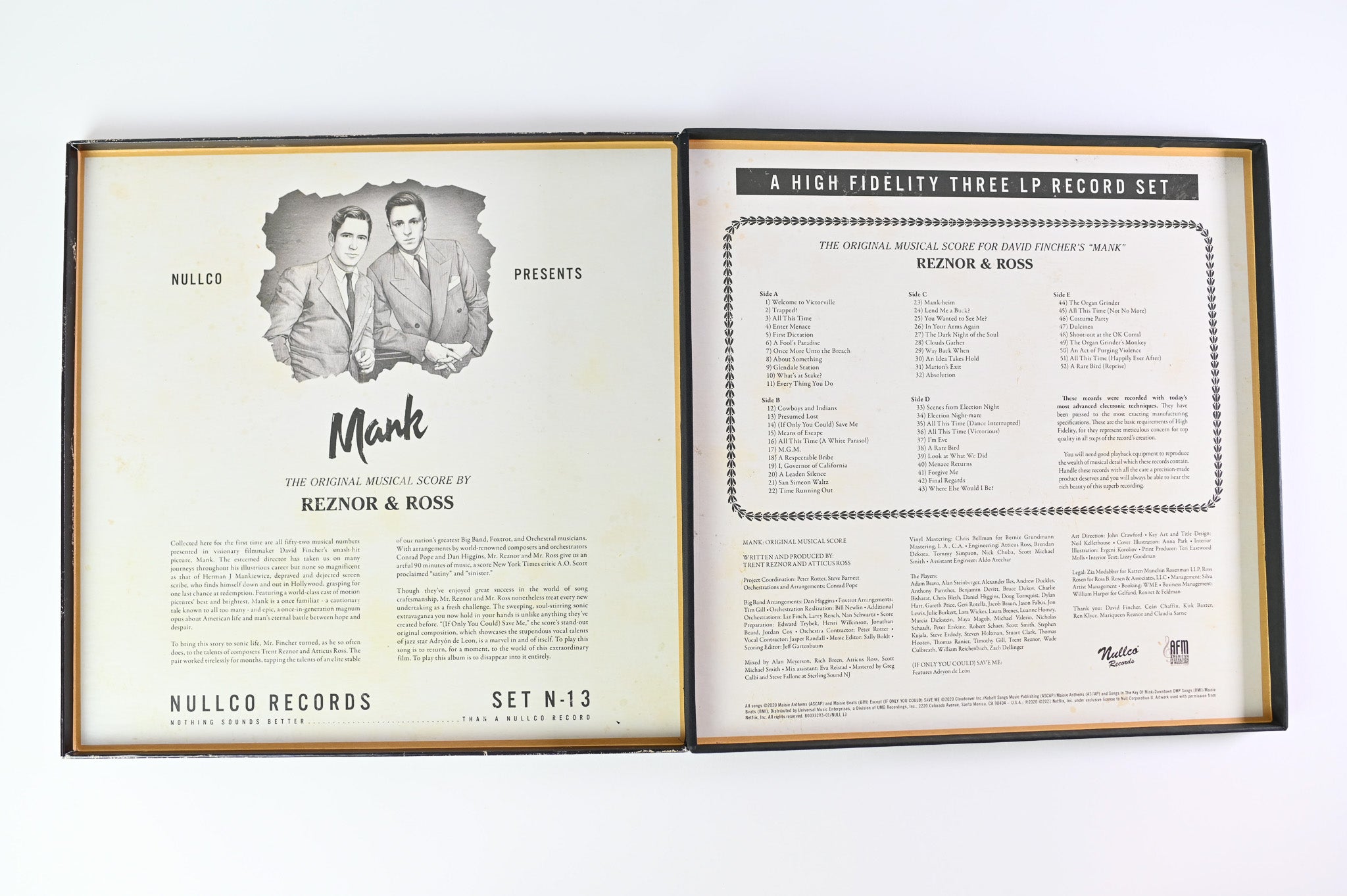 Trent Reznor - Mank: The Original Musical Score on Nullco Deluxe Box Set