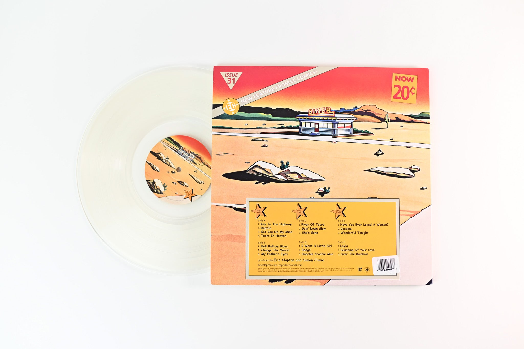 Eric Clapton - One More Car, One More Rider on Reprise RSD 2019 Ltd Clear Vinyl Reissue